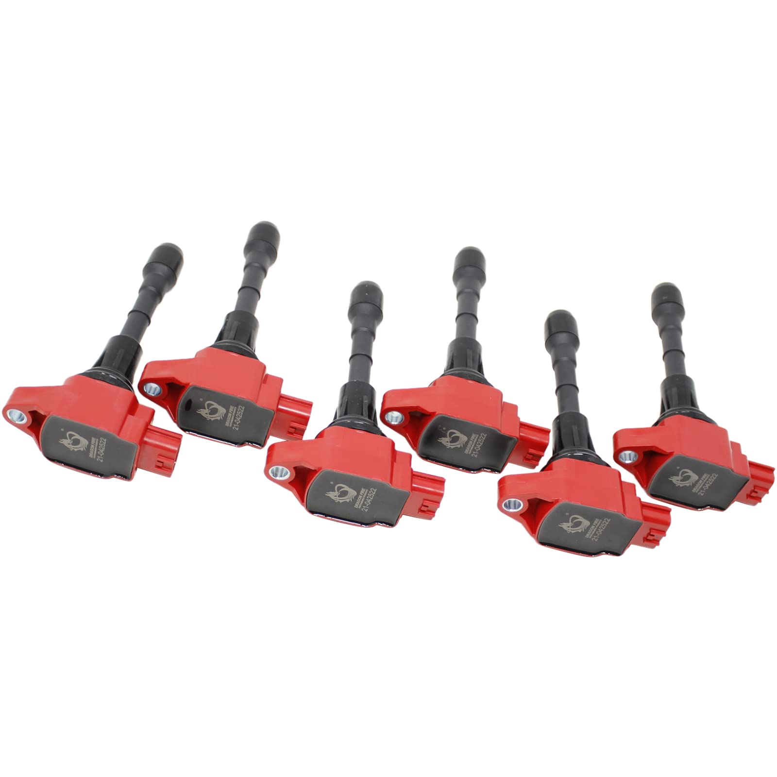 AIP Electronics DRAGON FIRE PERFORMANCE Power Pack Kit - 6 Ignition Coils & Iridium Spark Plugs for Nissan 3.5L V6 2007-2020
