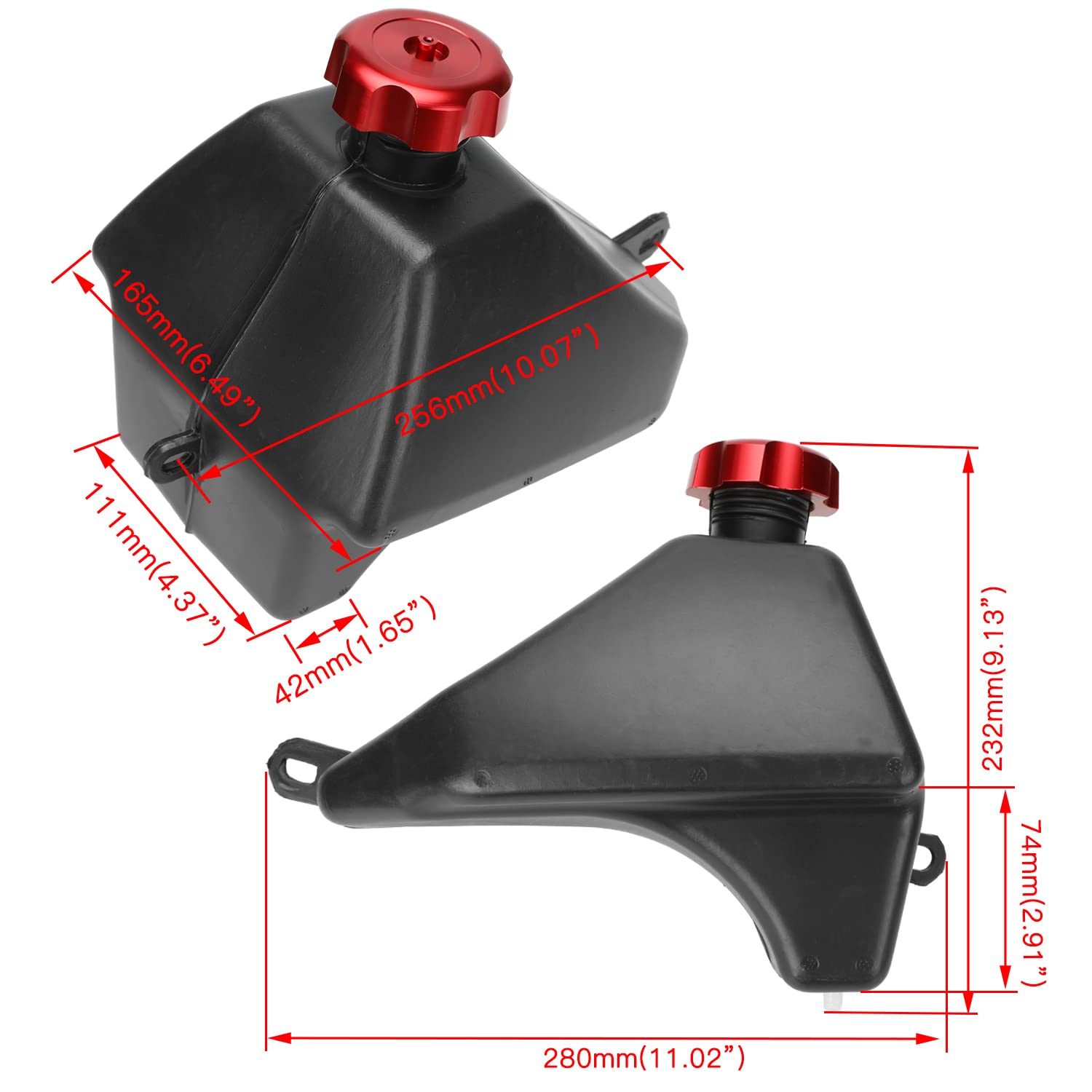 YOXUFA Upgraded Plastic Gas Fuel Tank Cap Petcock for 50cc 70cc 90cc 110cc 125cc ATV Coolster TaoTao Lincon Buyang Roketa Kazuma