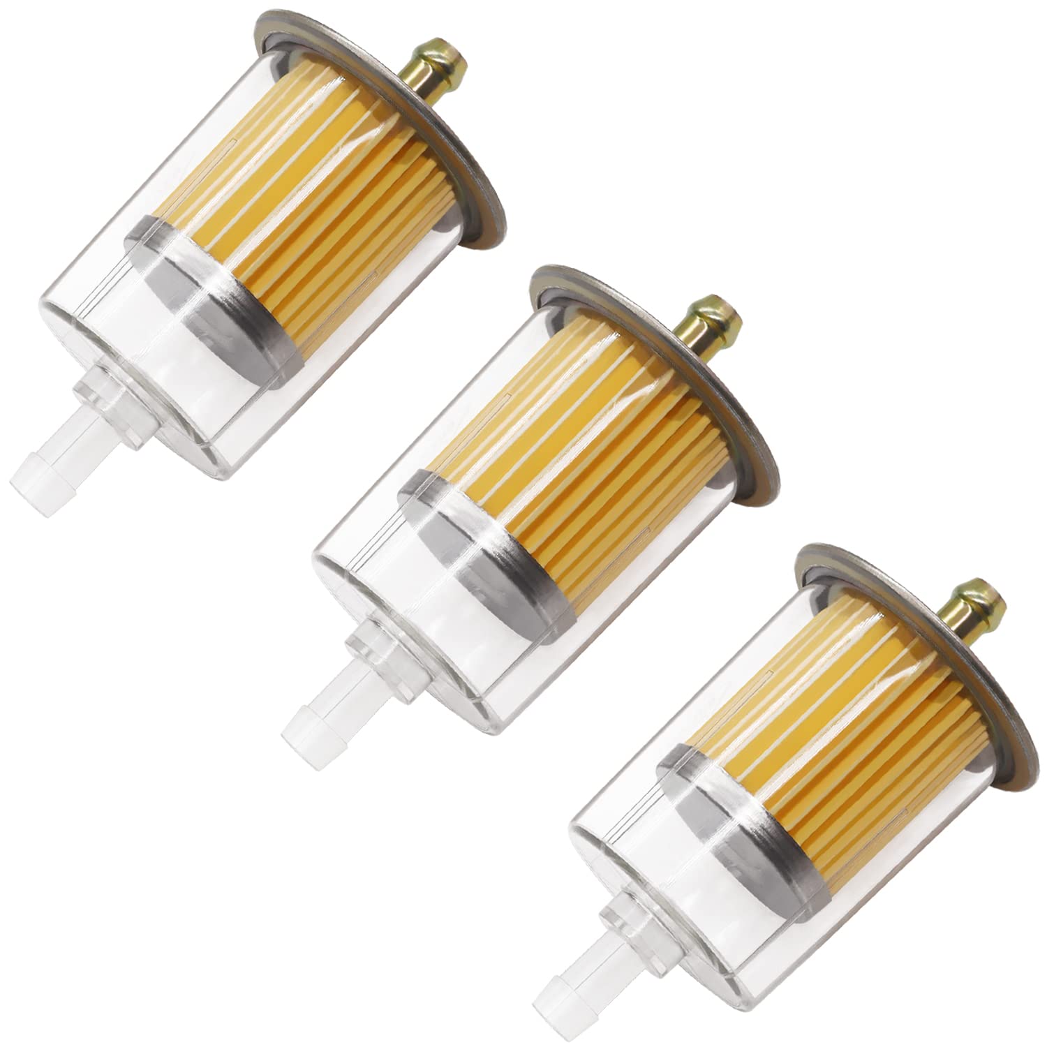 Taiss Gas Inline Fuel Filter, Fits 3/8'' Fuel Line,Widely Used In Cars, Motorcycles, Trucks And Gasoline Powered Engines etc.