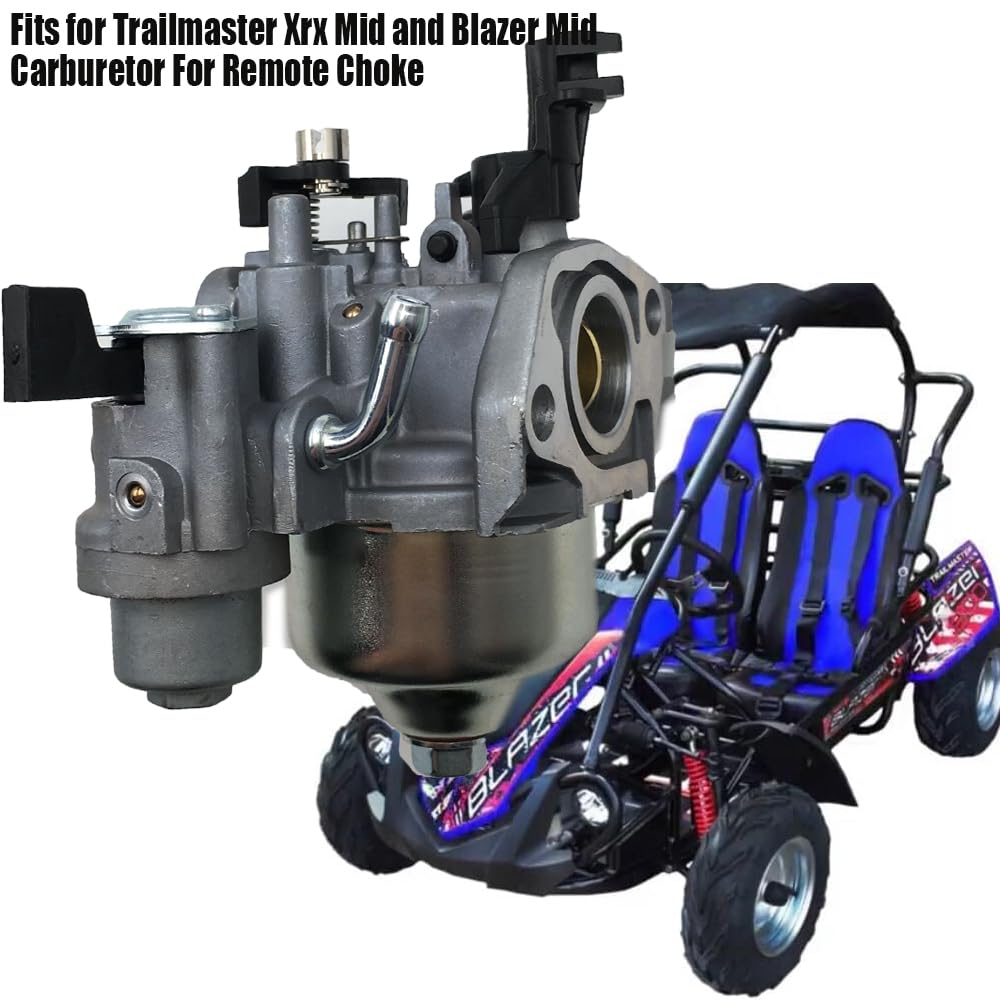 LIZAPUS Huayi Carburetor Carb JF168FLH-8B.09 for Trailmaster XRX & Blazer Mid - Remote Choke Compatible