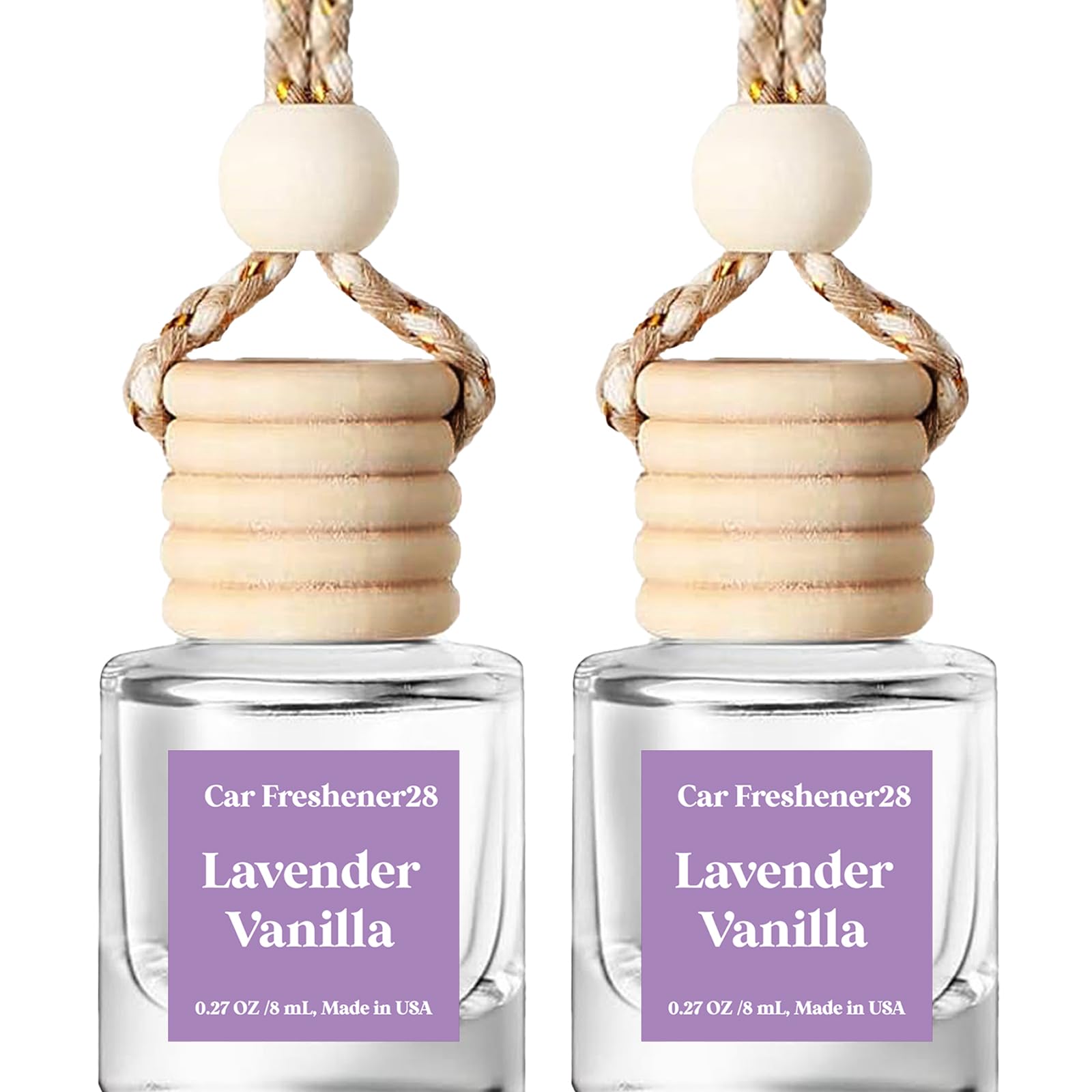 Car Air Freshener Hanging, Car Essential Oil Diffuser, Lavender Vanilla Cute Car Air Freshener, Car Fresheners Long Lasting, Air