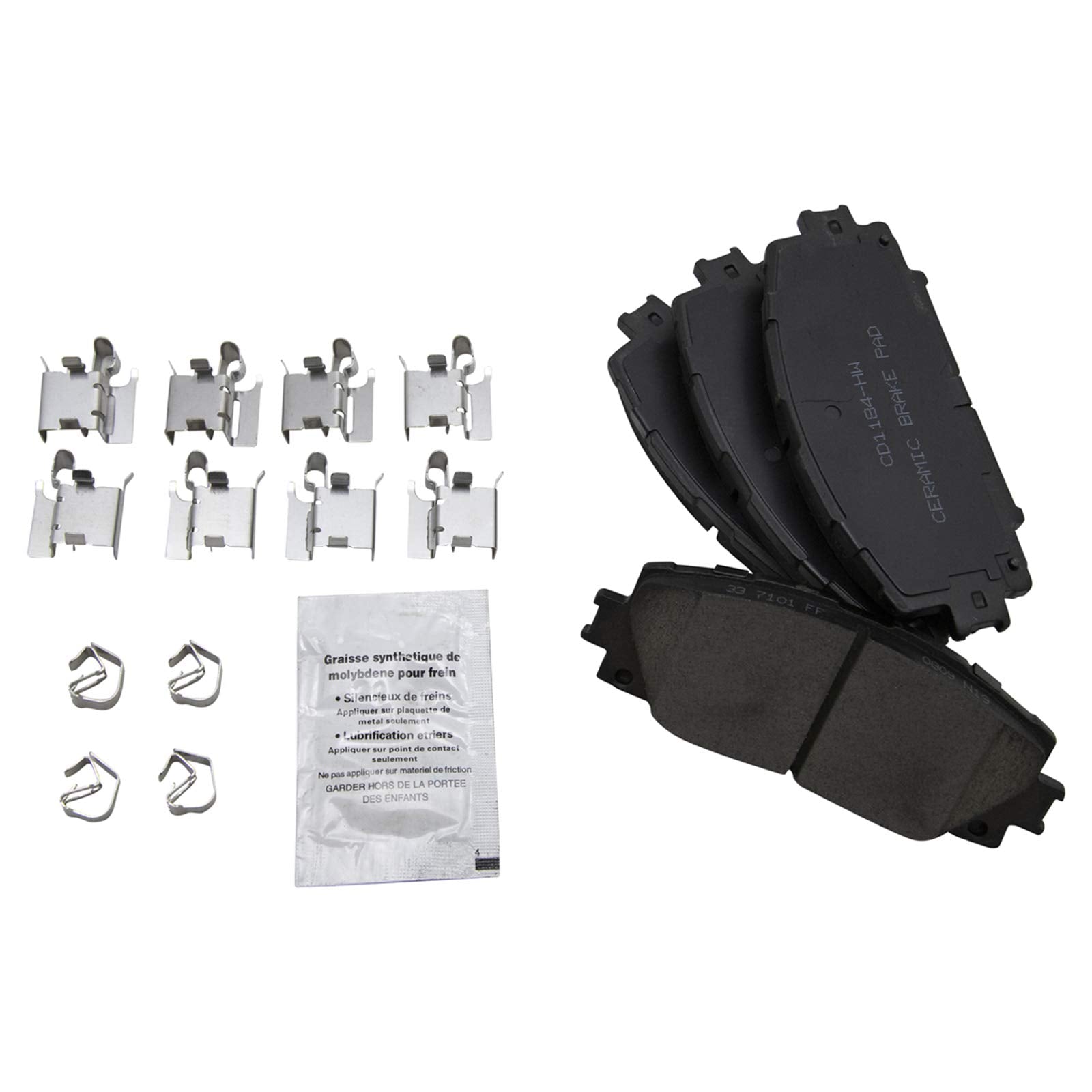 Trq Front Brake Pad & Rotor Kit Brake Pads Brake Rotor Ceramic Compatible With 2011-2017 Lexus Ct200H 2010-2015 Toyota Prius 201