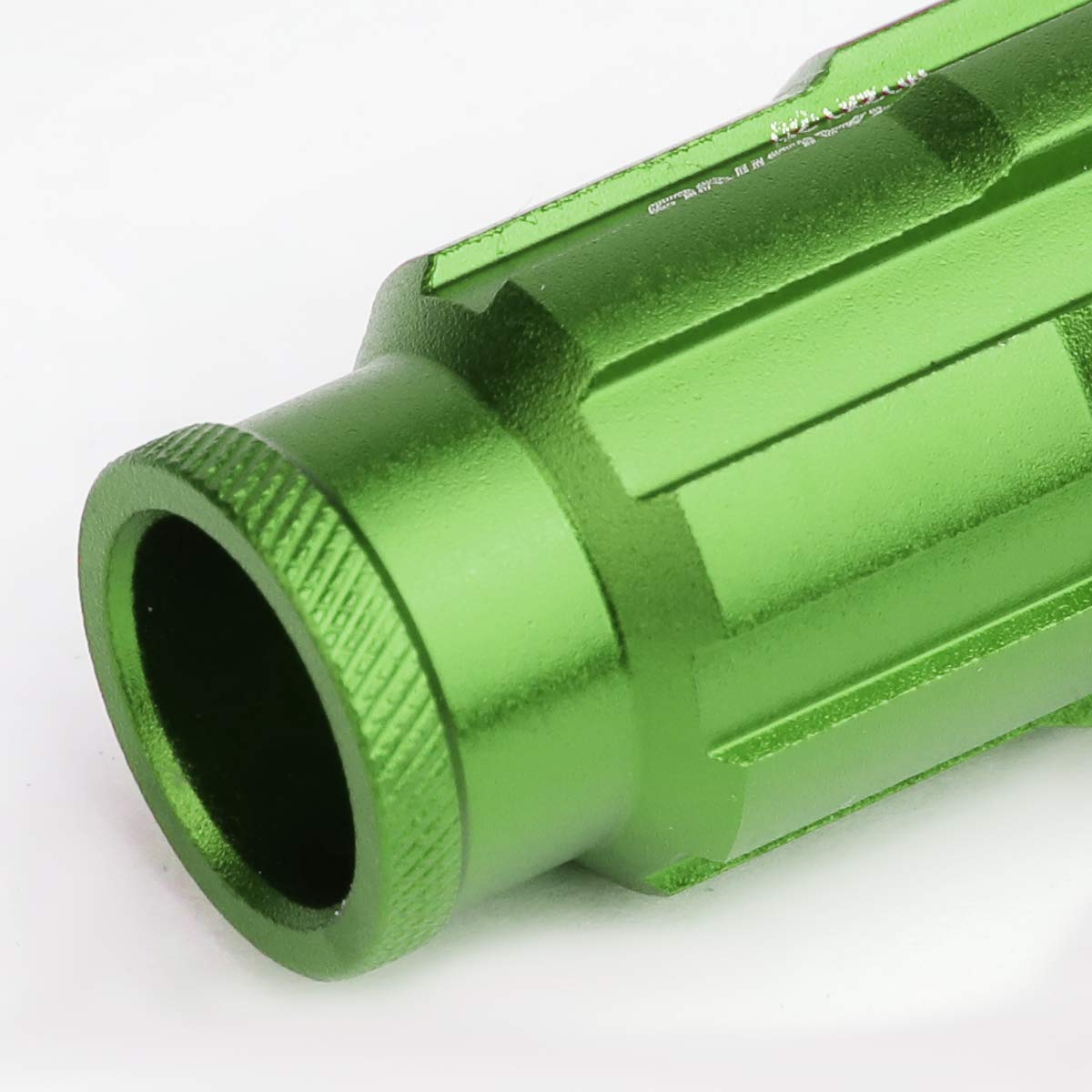 Dna Motoring Ln-Ztl-9025-15-Gn 20Pcs M12 X 1.5 Open End Style Wheel Lug Nuts W/Deep Drive Extension Adapter, 24Mm Od/50Mm H, Green