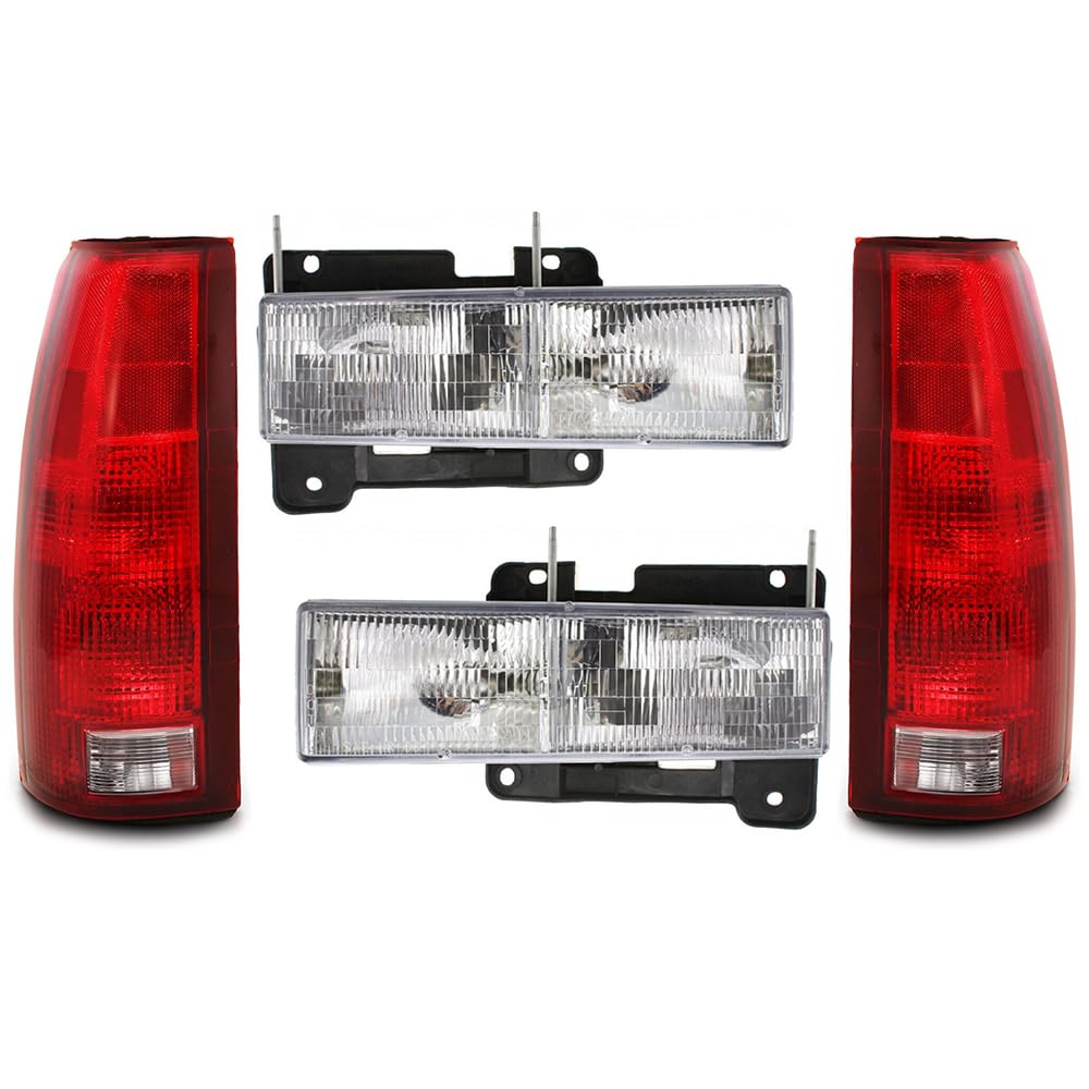 EPIC LIGHTING OE Spec-B-A Replacement Halogen Headlights Tail Lights Compatible with CHEVROLET GMC 92-00 BLAZER TAHOE 88-02 C/K 