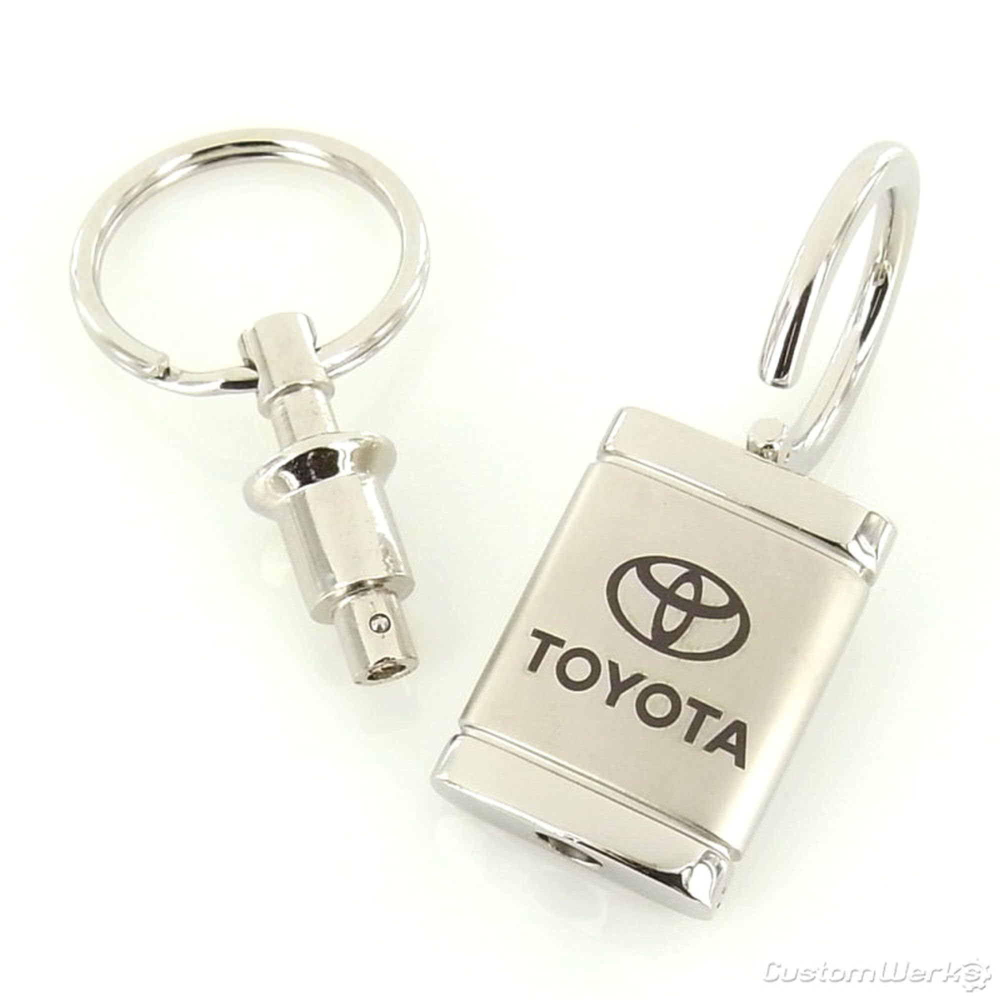 Au-TOMOTIVE GOLD Valet Keychain for Toyota - Chrome Alloy, Model KCVTOY, One Size