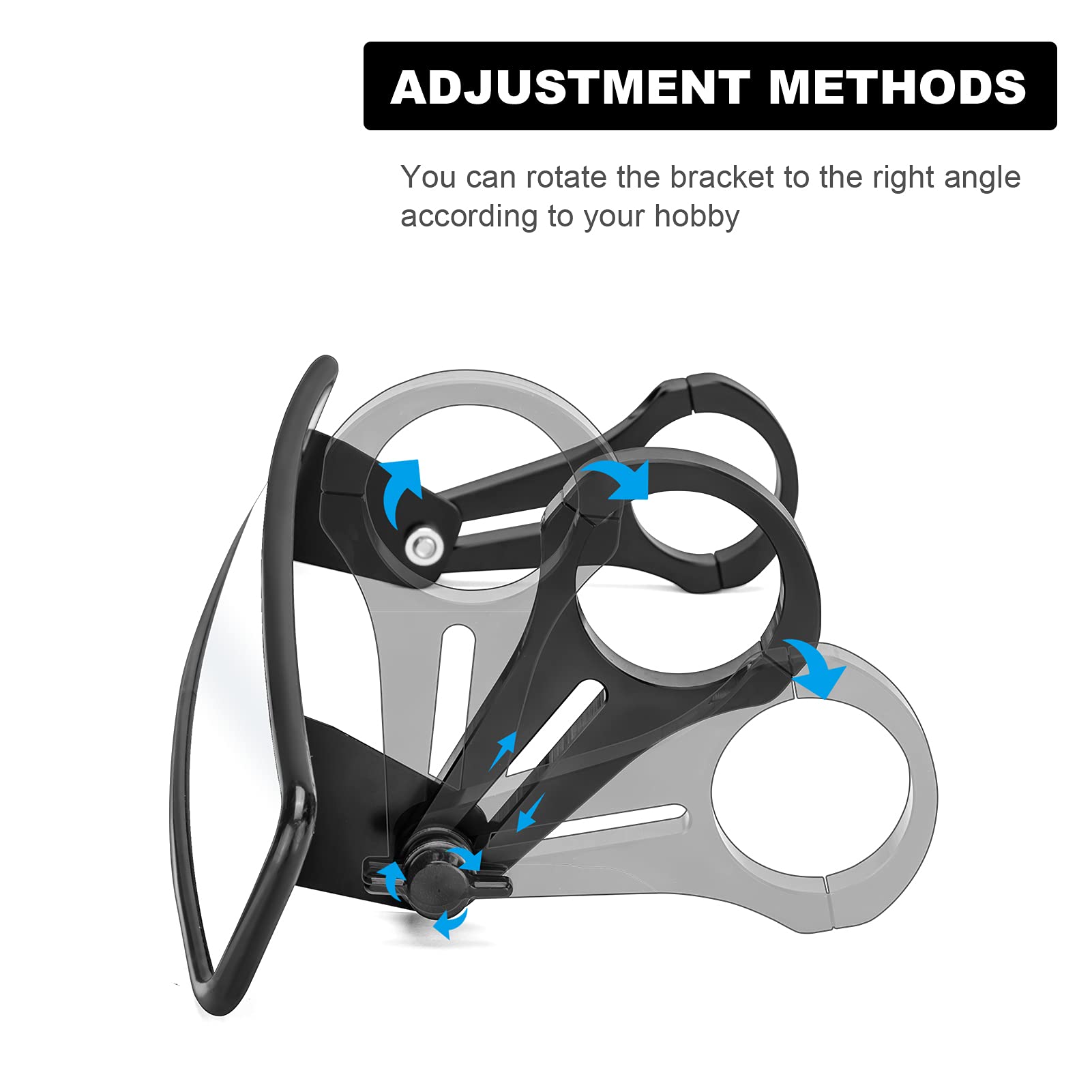 XJMOTO UTV 15" Wide Convex Rear View Mirror - 2" Clamp Compatible with Can-Am Maverick Talon, Plastic, Model 712396501169