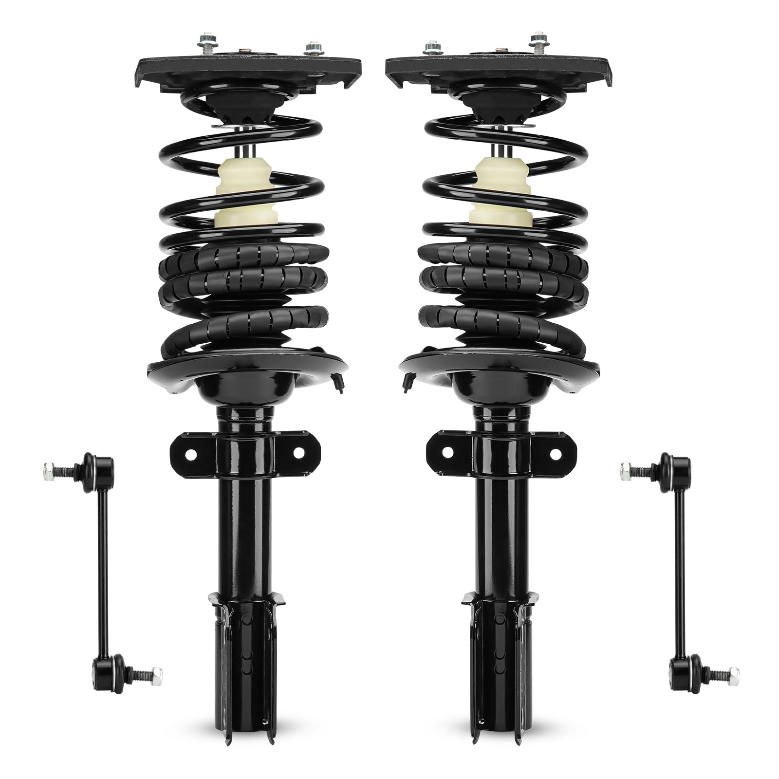 16 Wheels Rear Struts Shocks Absorber w/Coil Spring & Sway Bar Links for 2000-2007 Monte Carlo / 2000-2013 Chevy Impala / 2005-2