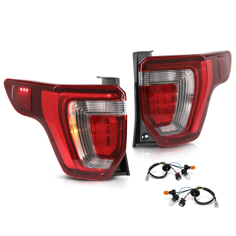 Tail Light Assembly Rear Brake Lamp Left & Right Side Compatible with Ford Explorer 2016-2019 FB5Z13405C, FO2800250, FB5Z13404G,
