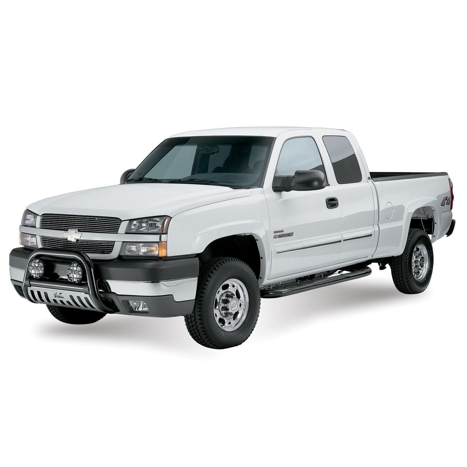 Westin 25-1955 Signature 3 Round Nerf Bars Fits 1999-2013 Silverado Sierra 1500 2001-2014 Silverado Sierra 2500 3500Hd Crew Cab Black Pair