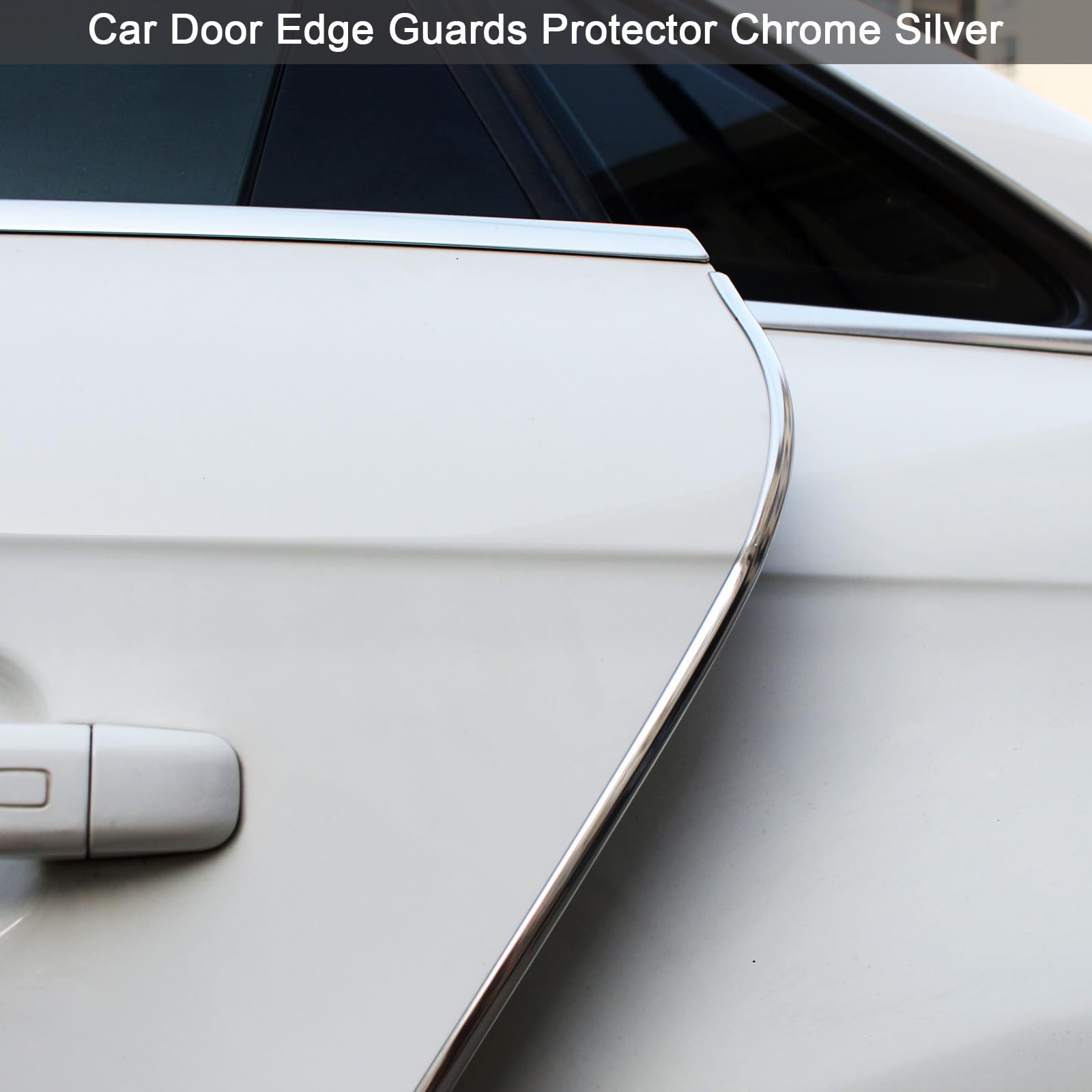 Yijinsheng Car Door Edge Guards Chrome Silver Universal U Shape Moulding Trim Strip Automotive Door Protector Decorative For Sed