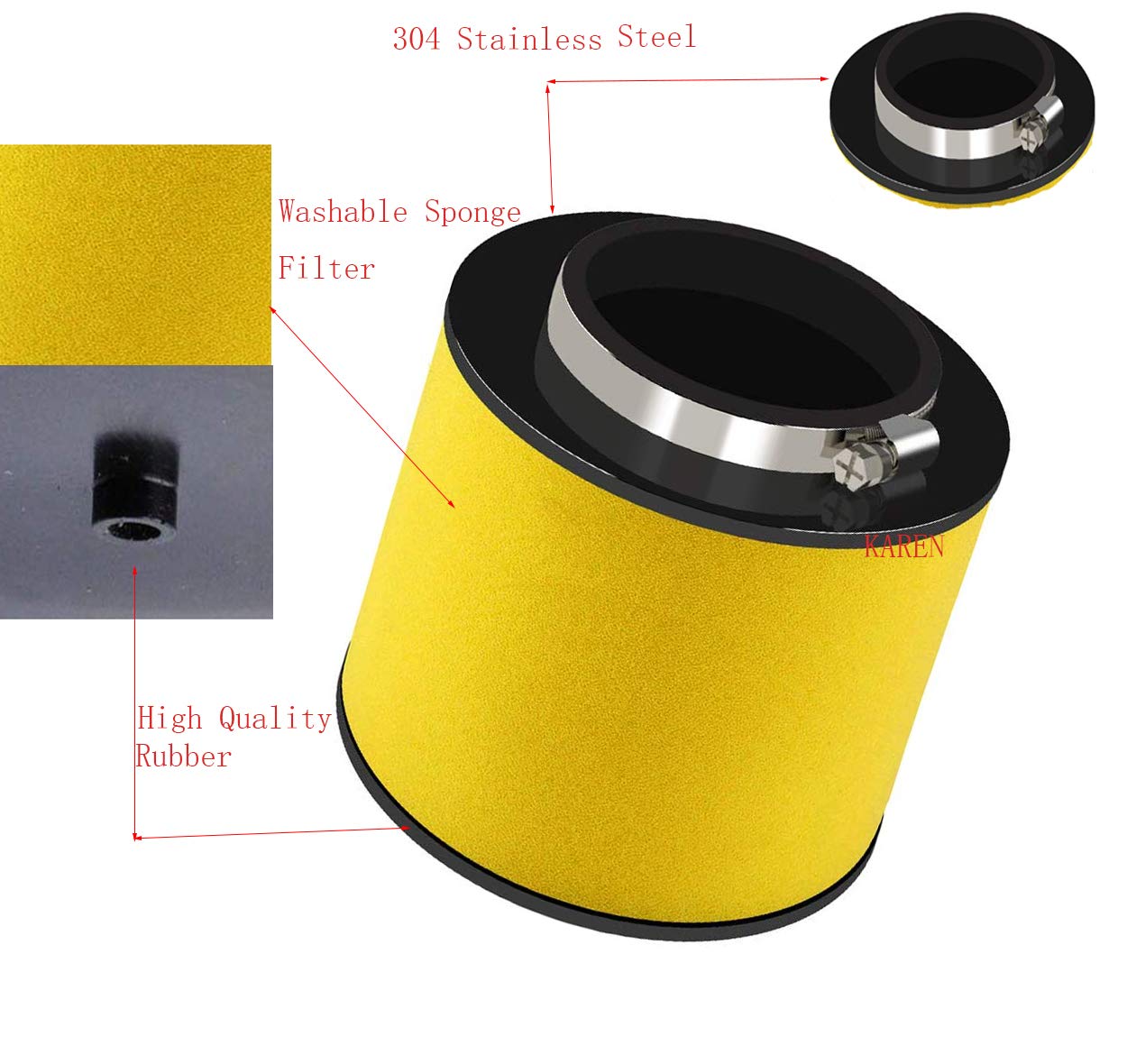 TRX350 Air Filter Compatible for Honda Rancher TRX350FE TRX350FM TRX350TE TRX350TM 2000 2001 2002 2003 2004 2005 2006 Replacce 1