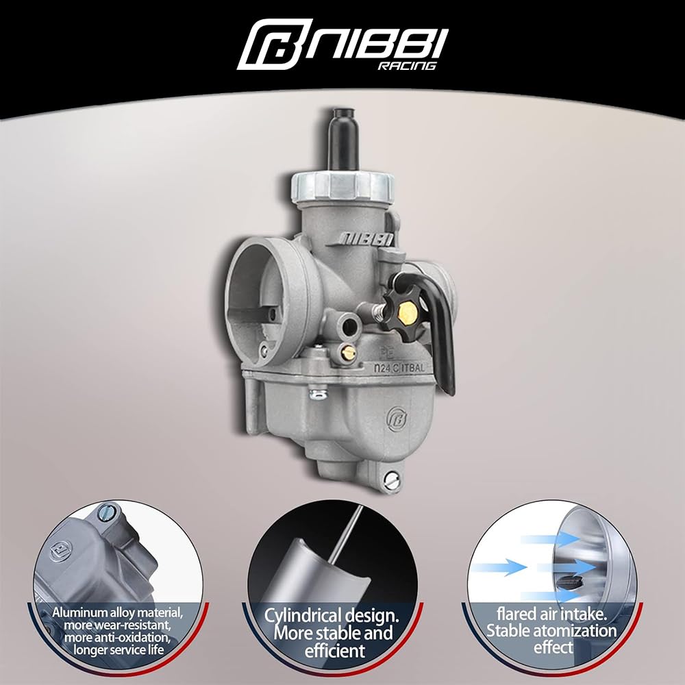 Nibbi Pe30Mm Carburetor,Motorcycle Carburetor With Carb Jets Fit 250Cc-300Cc Motorcycle Engine For Dirt Bike Mini Bike Yamaha Ka
