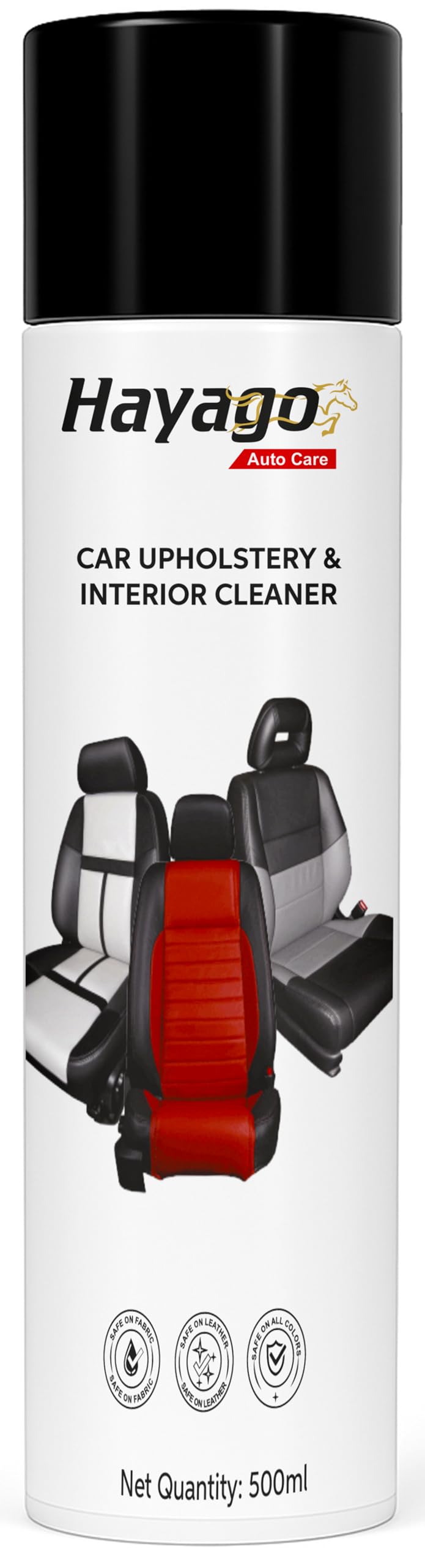Hayago High Foaming Upholstery & Leather Cleaner (500Ml)  QuickDrying Formula Suitable For Sofa, Car Seats, Jacket, Bags.., Wi