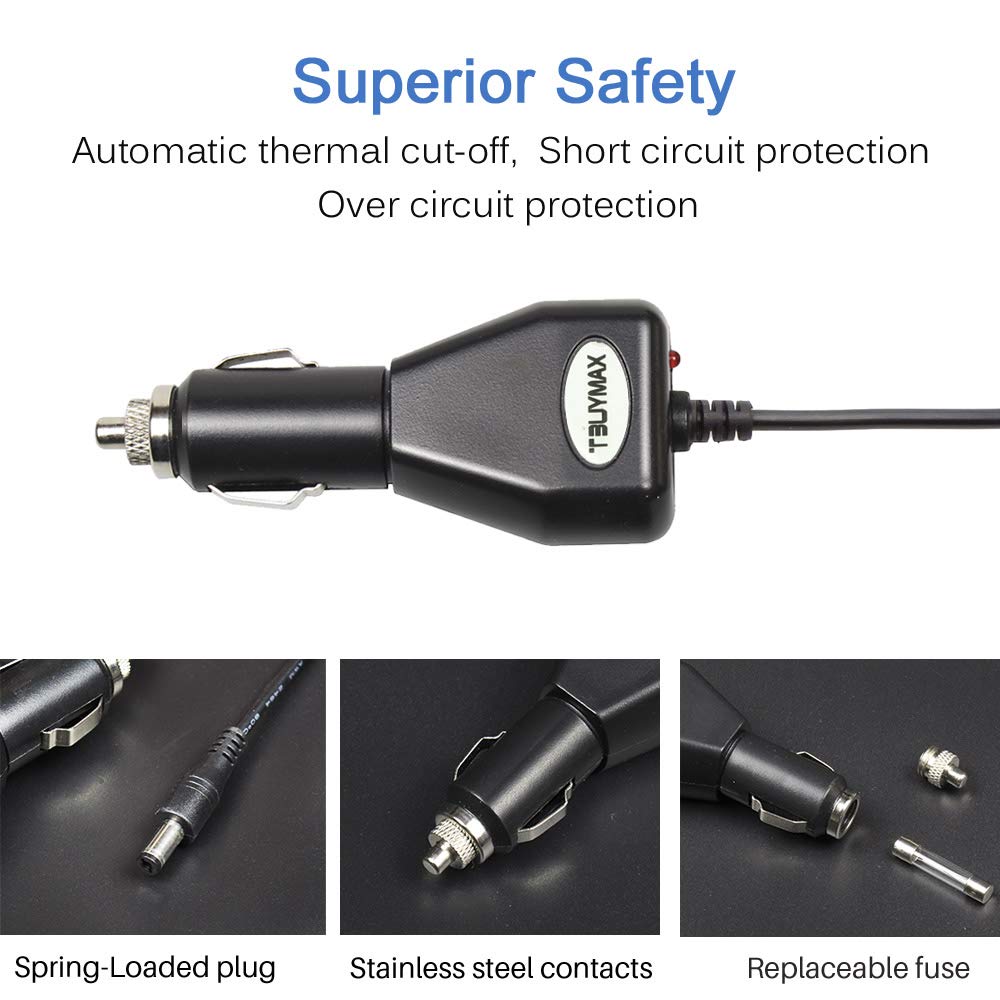 12 Volt Car Vehicle Lighter Adapter For Spectra S1, S2 Breast Pump - Replacement Power Adapter For Spectra S1,S2 Pumps Made Afte