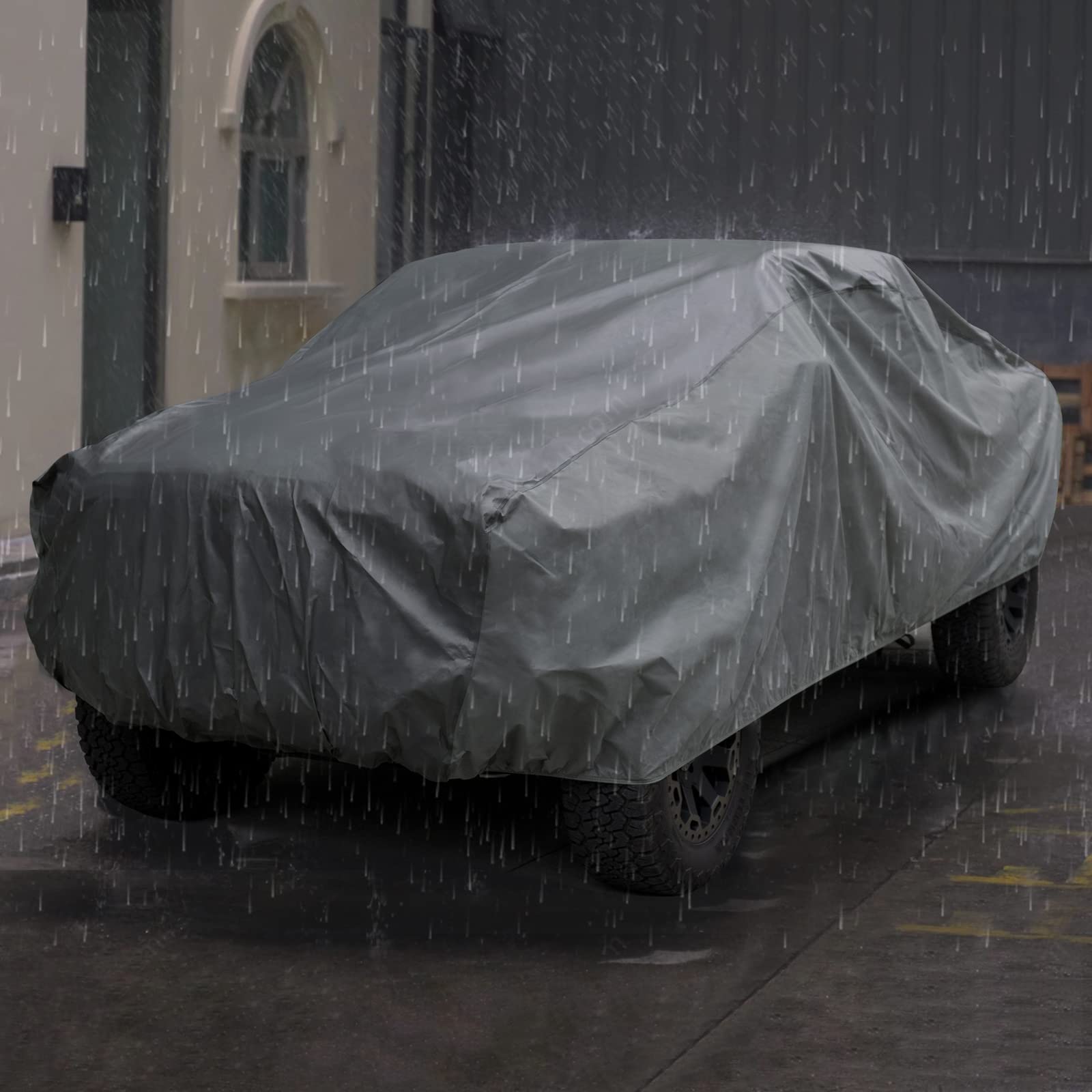 XCAR Ultra Light Waterproof Truck Car Cover for Automobiles All Weather Protection, Windproof & Breathable, Fits Cars Up to 250'