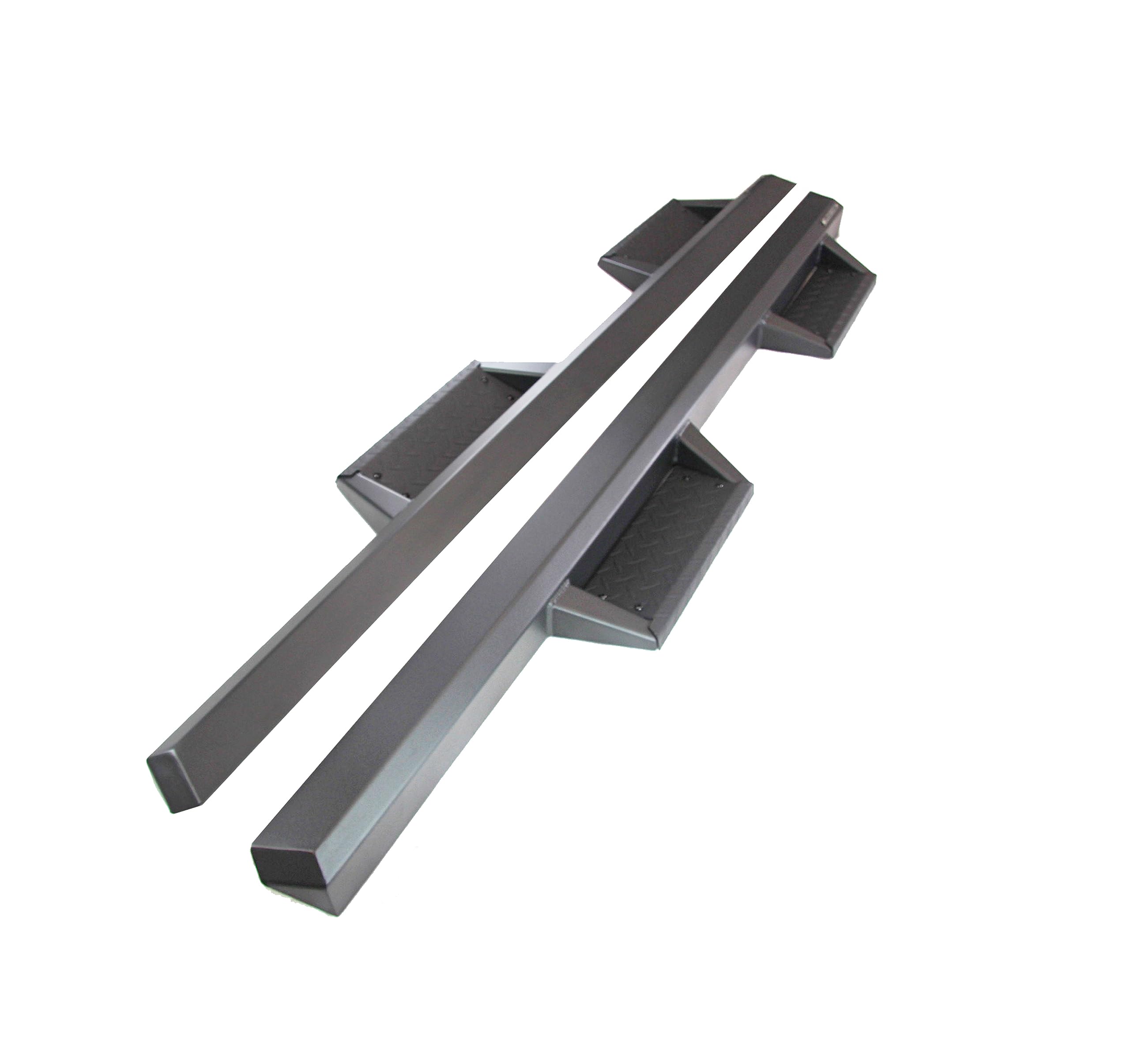 Black Horse Impact Heavy Duty Drop Side Steps Black Compatible With 19-23 Sierra/Silverado 1500|20-23 Sierra/Silverado 2500/3500 Hd-Im-Chsidc-19