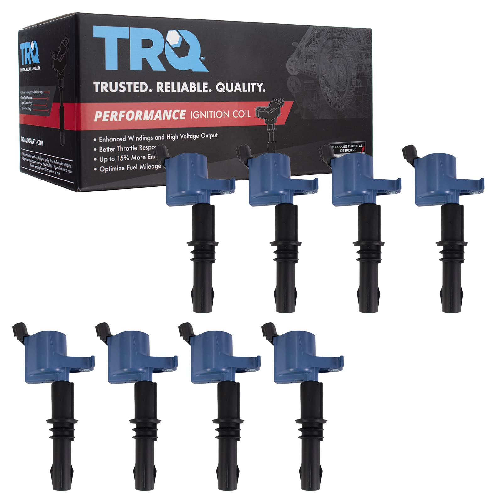 TRQ Ignition Coil Set Compatible with 04-08 Ford 05-08 Lincoln 06-08 Mercury