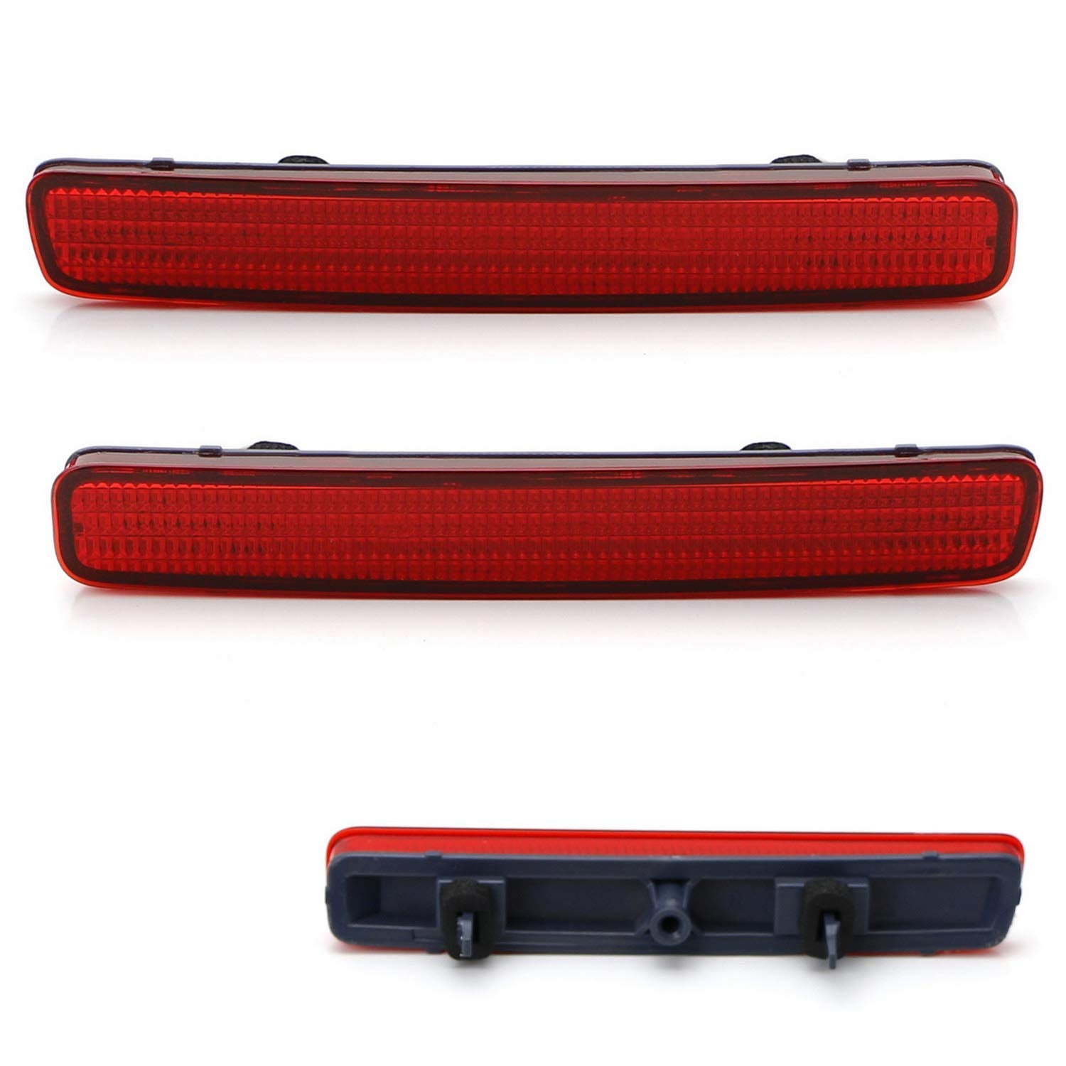 Ijdmtoy Red Lens Rear Bumper Reflector Lenses Compatible With 2012-2017 Toyota Prius V & 2014-2016 Scion Tc, Oe-Spec Lh Rh Assem