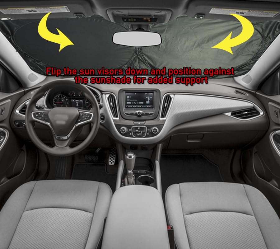 Gven Car Windshield Sun Shade Foldable Cute Sun Windshield Shade For Car Uv Protecion Heat Reduction Funny Car Cooling For Summe