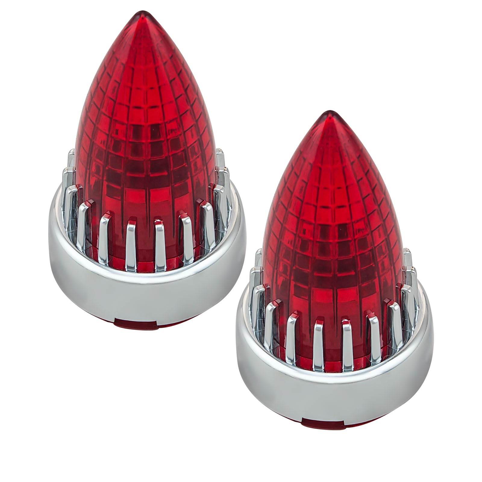 Fatecim 2X 2 Inch Bullet Turn Signal Light Supersonic Replacement Red Lens Cover For Softail Street Road Glide Fatboy Sportster