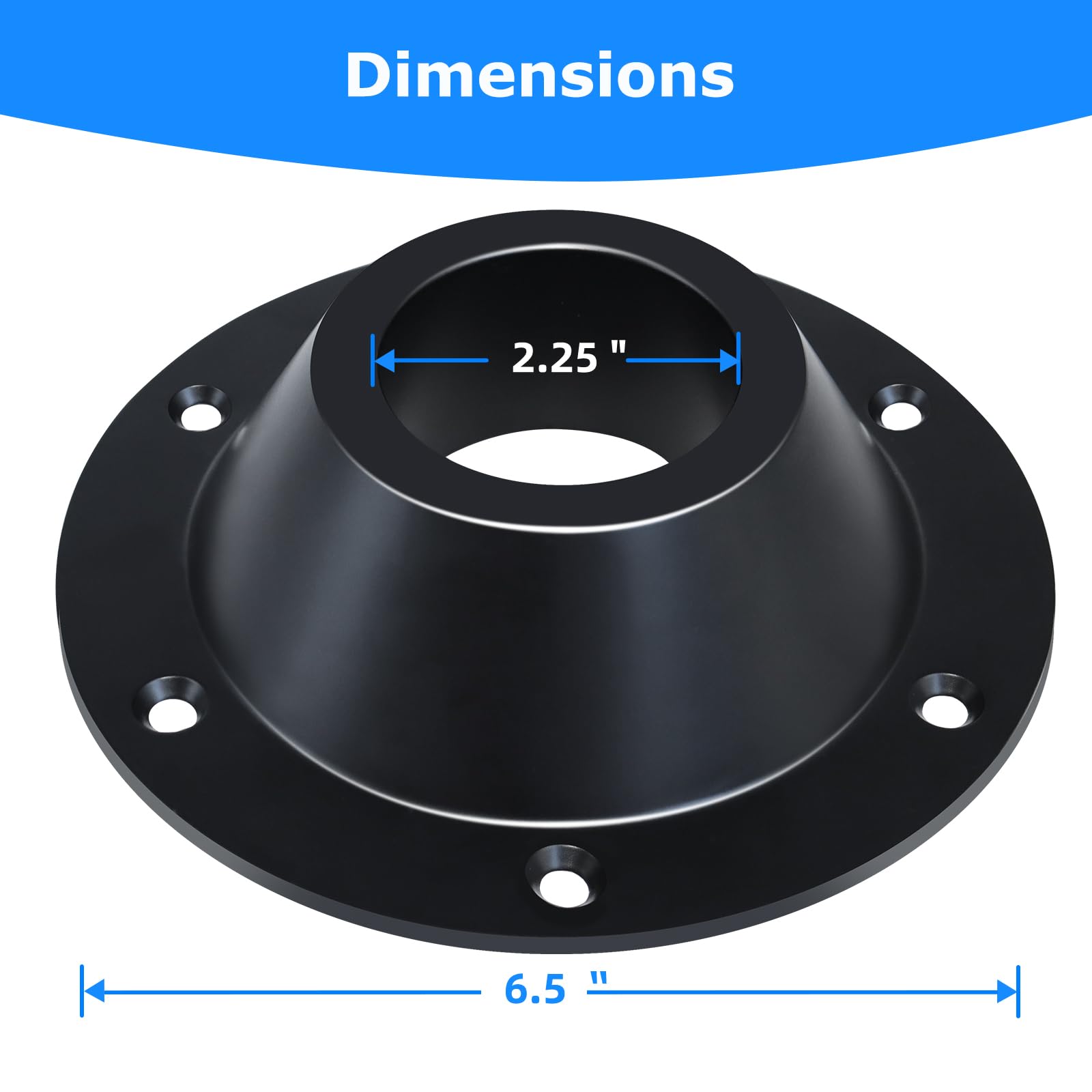 4 Pack Rv Table Base Mount,Camper Aluminum Standard Rv Pedestal Table Leg Base Flange,Floor Mounting Bracket Flush Plate With 6