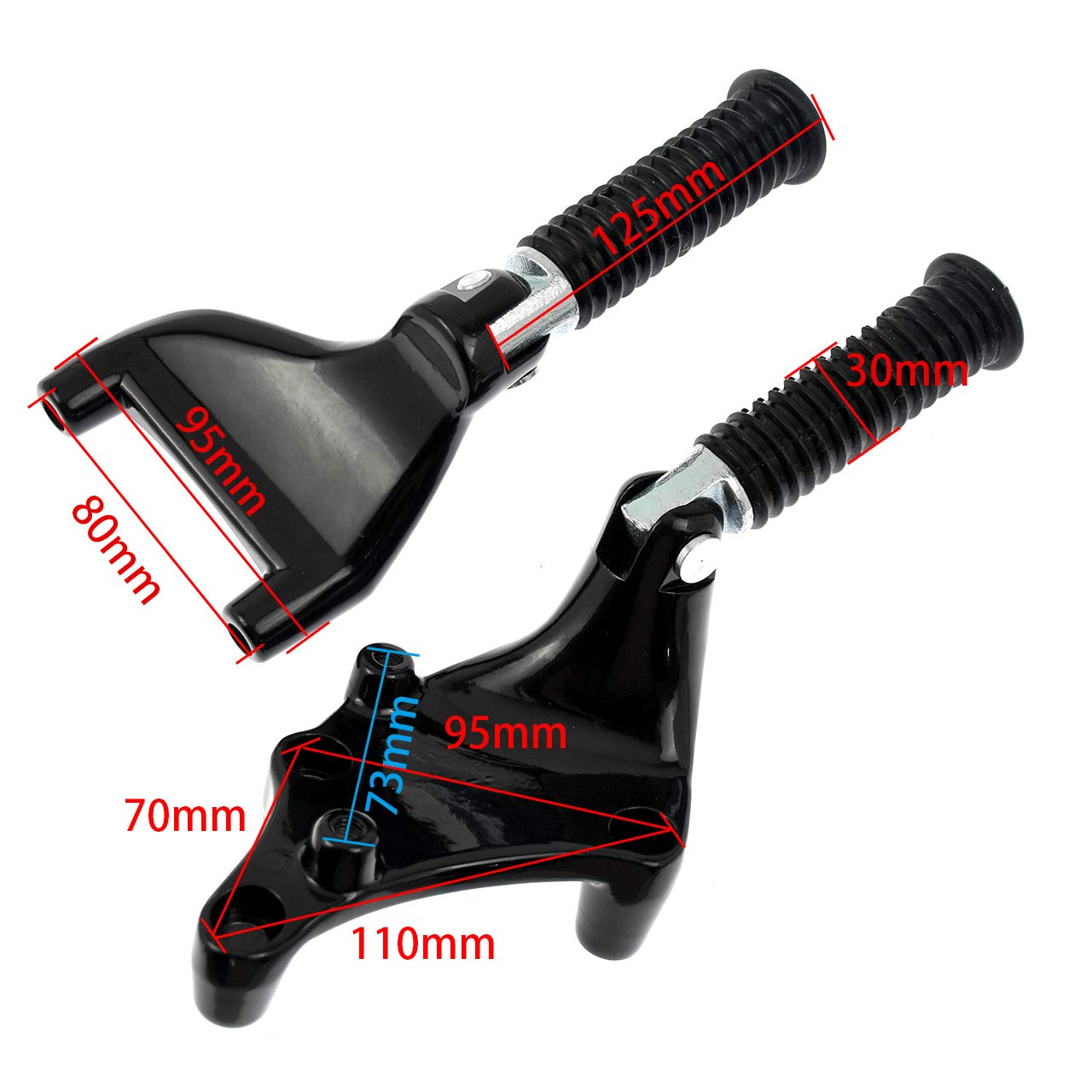 HDBUBALUS Motorcycle Rear Passenger Foot Pegs Footpegs Foot Rests Pedal & Mount Fit for Harley Sportster Iron XL 883 1200 Forty
