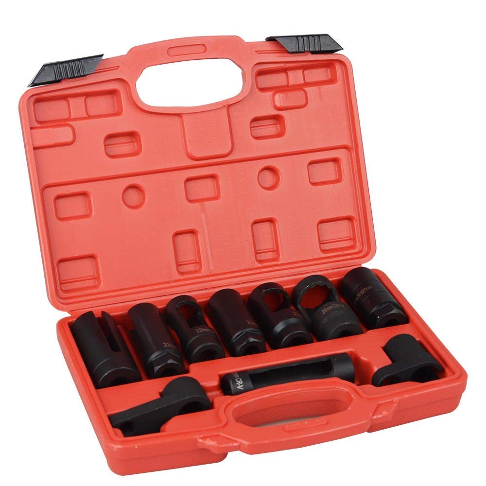 10Pcs Oxygen Sensor Socket Set Sensor Oil Pressure Sending Unit Removal Kit