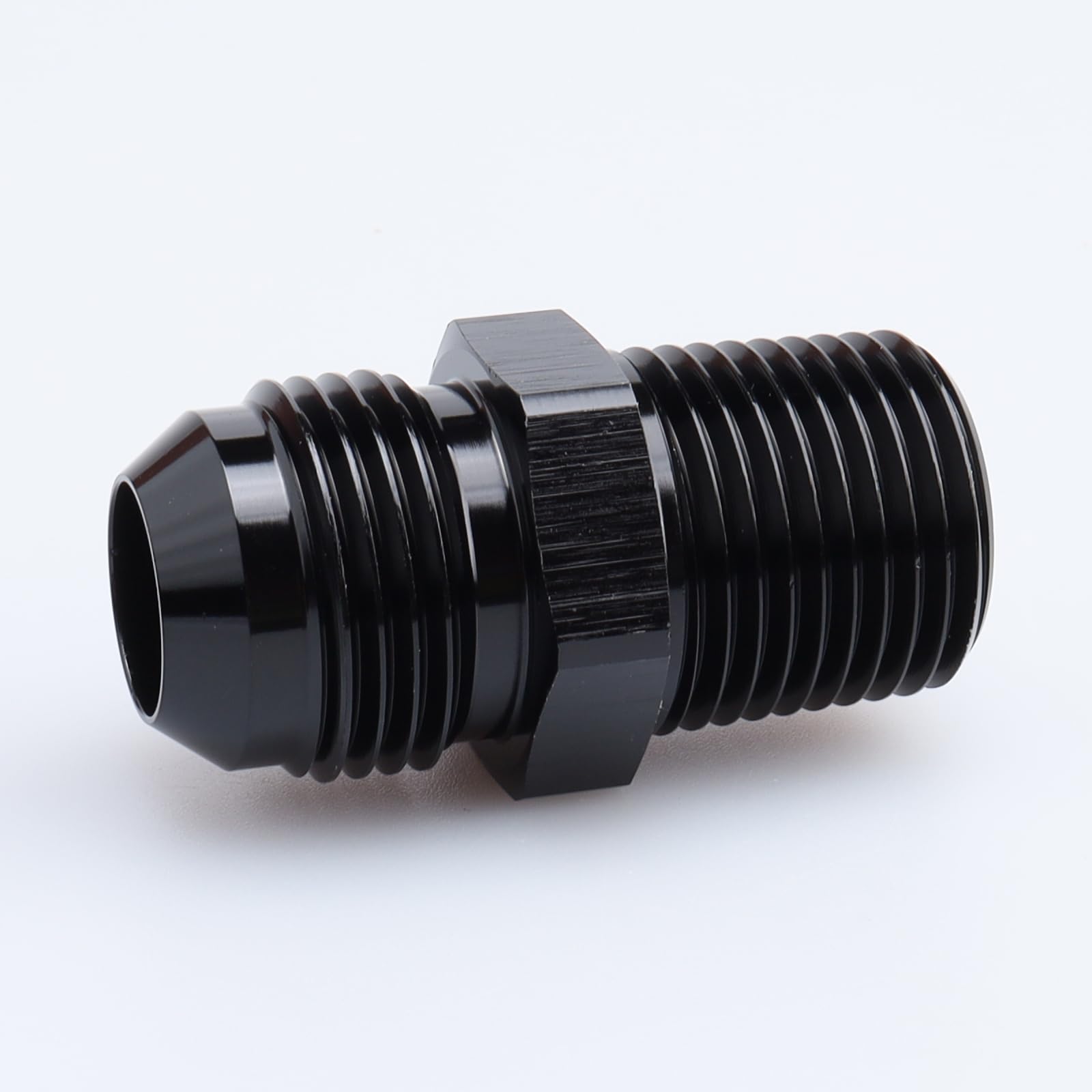 Ac Performance Male 3/4'' Npt To -10 An Flare Adapter Straight Aluminum Black