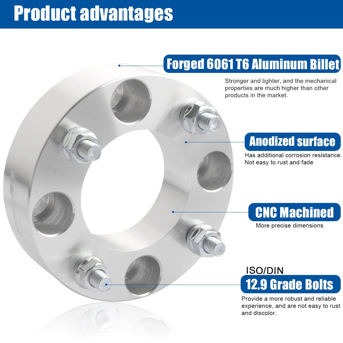 Gasupply 1.5    4X110 Wheel Spacers With 10  1.25 Studs, 38Mm Atv Wheel Spacers Adapters 74Mm Hub Bore, Compatible With Honda, S