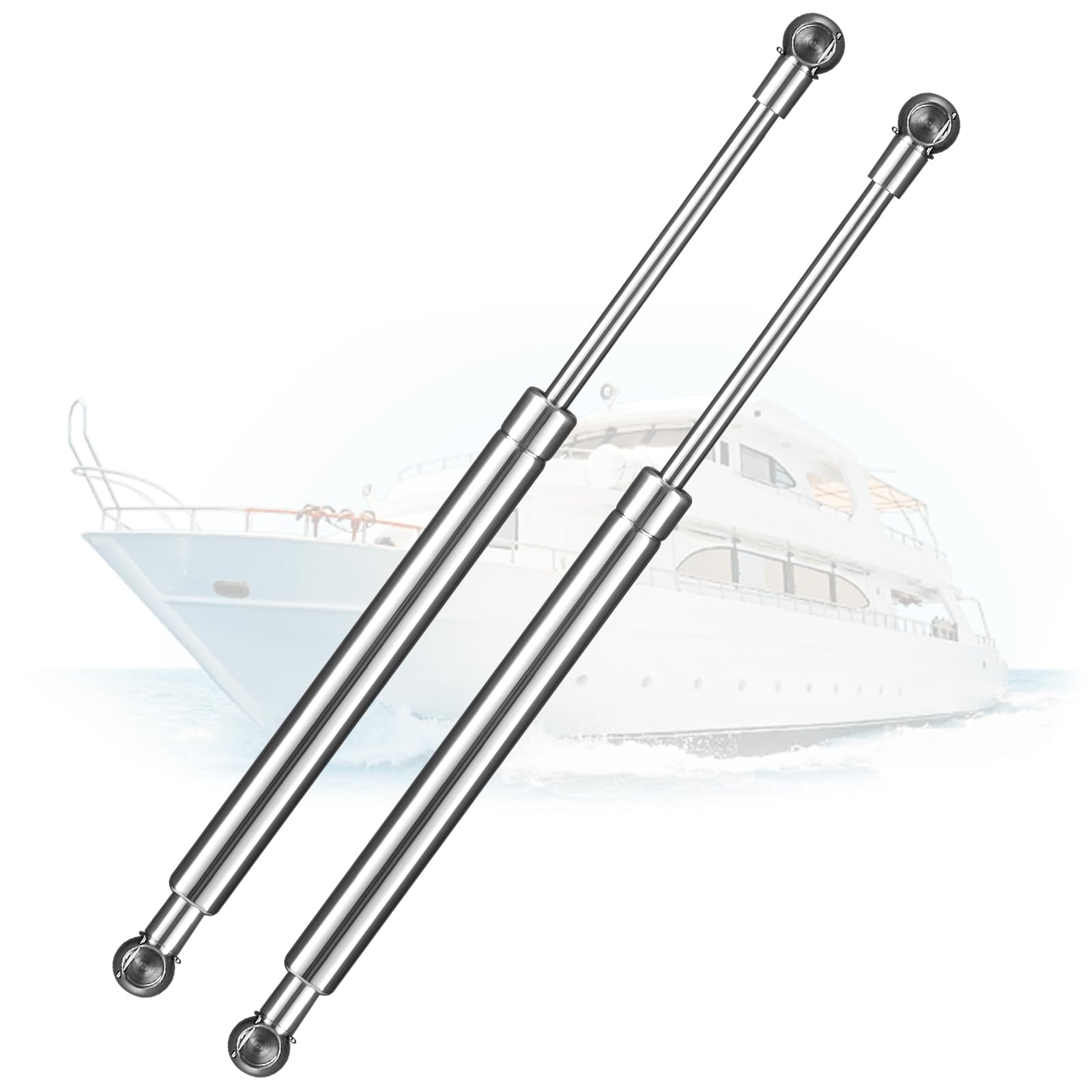 Arana 10 Inch 40Lb Marine Stainless Steel Gas Struts Prop, C1609322 Gas Shock 10'' Lift Support Spring For Boat Hatches Truck To