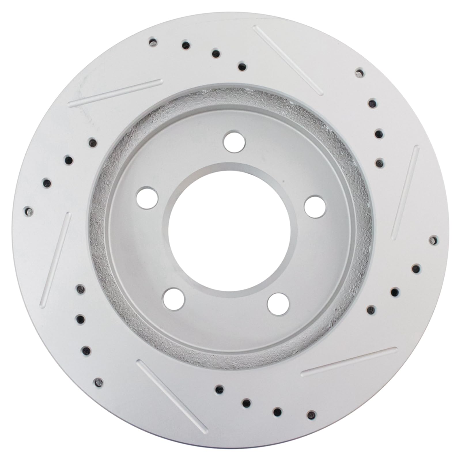 Trq Front Performance Brake Rotors Set Premium G-Coated Cross Drilled & Slotted Compatible With 1997-2002 Ford Expedition 1998-2