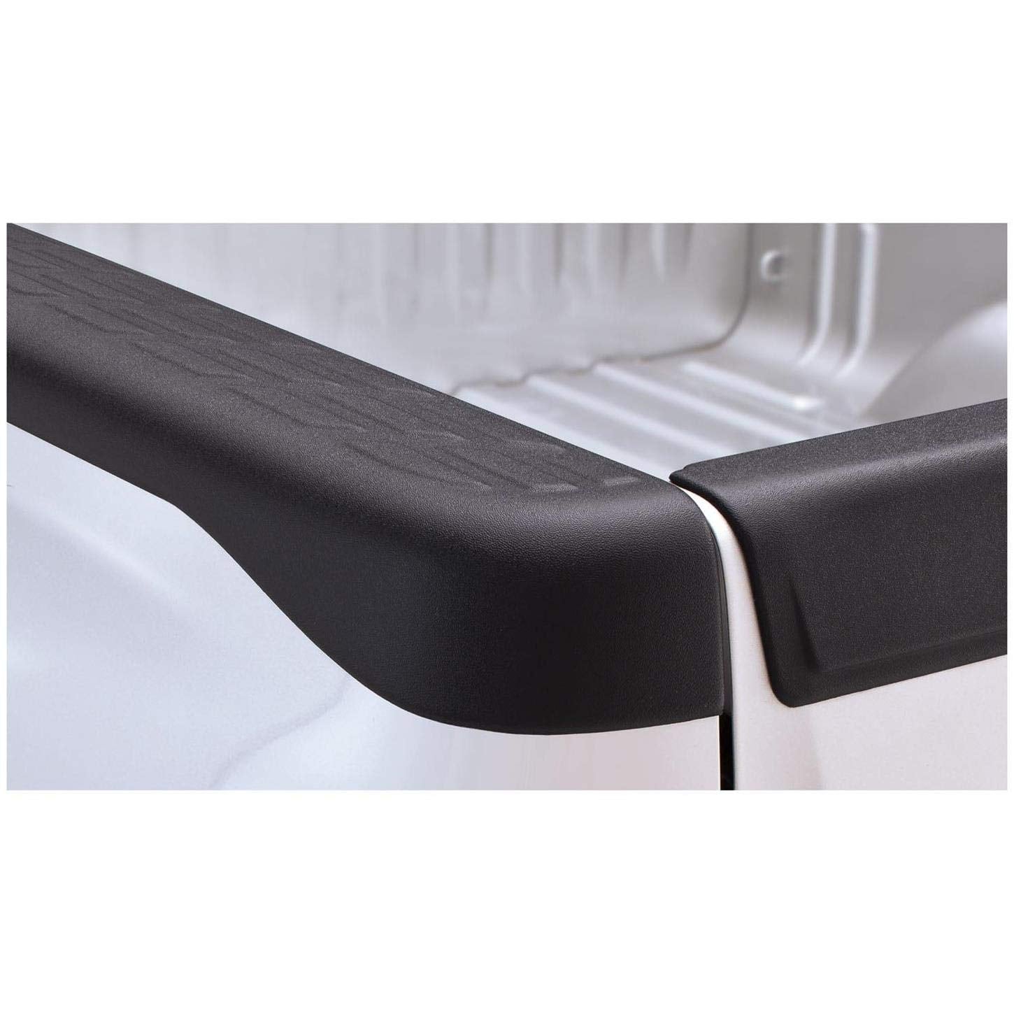 Bushwacker Ultimate BedRail Caps - Factory w/o Stake Holes | 2-Piece Set, Black, Smooth Finish | 49518 | Fits 2007-2013 Silverad