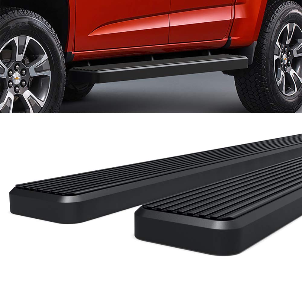 Hd Ridez Running Board 6' Black Compatible With Chevy Colorado Gmc Canyon 2015-2024 Crew Cab (Nerf Bar Side Steps Side Bars)