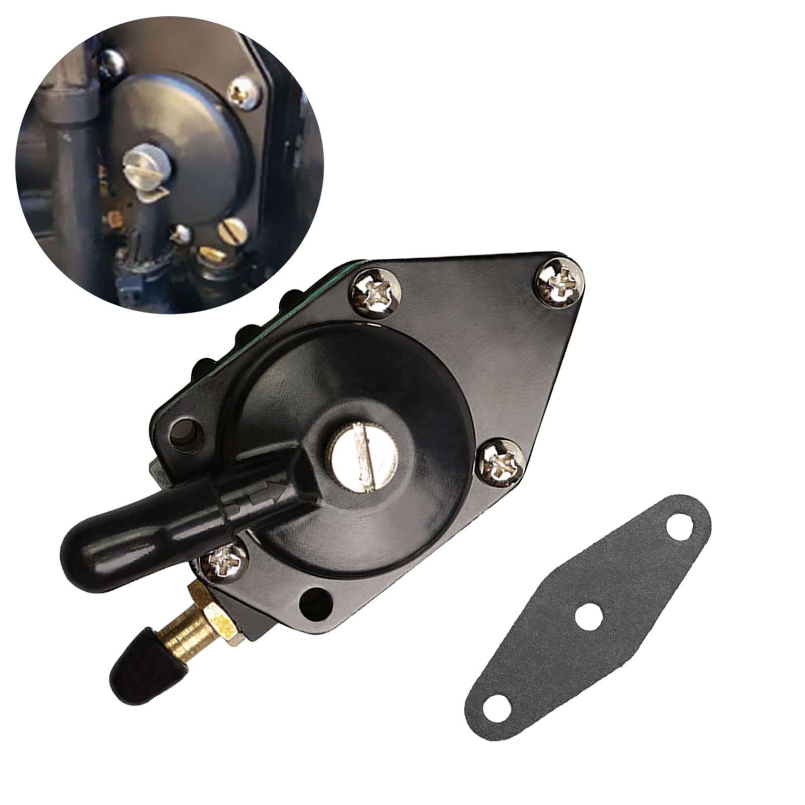 Outboard Fuel Pump 18-7352 With Gasket Evinrude Fuel Pump 438556 433390 385784 Compatible With Johnson Evinrude 25-140Hp Boat Mo