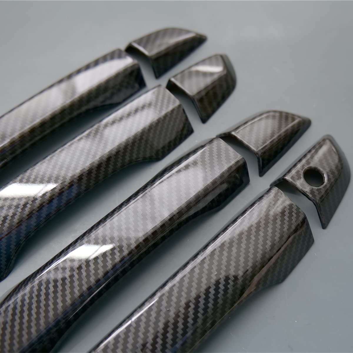 Door Handle Cover Trim For Honda Civic 2016 2017 2018 2019 2020(Carbon Fiber No Keyless Holes)