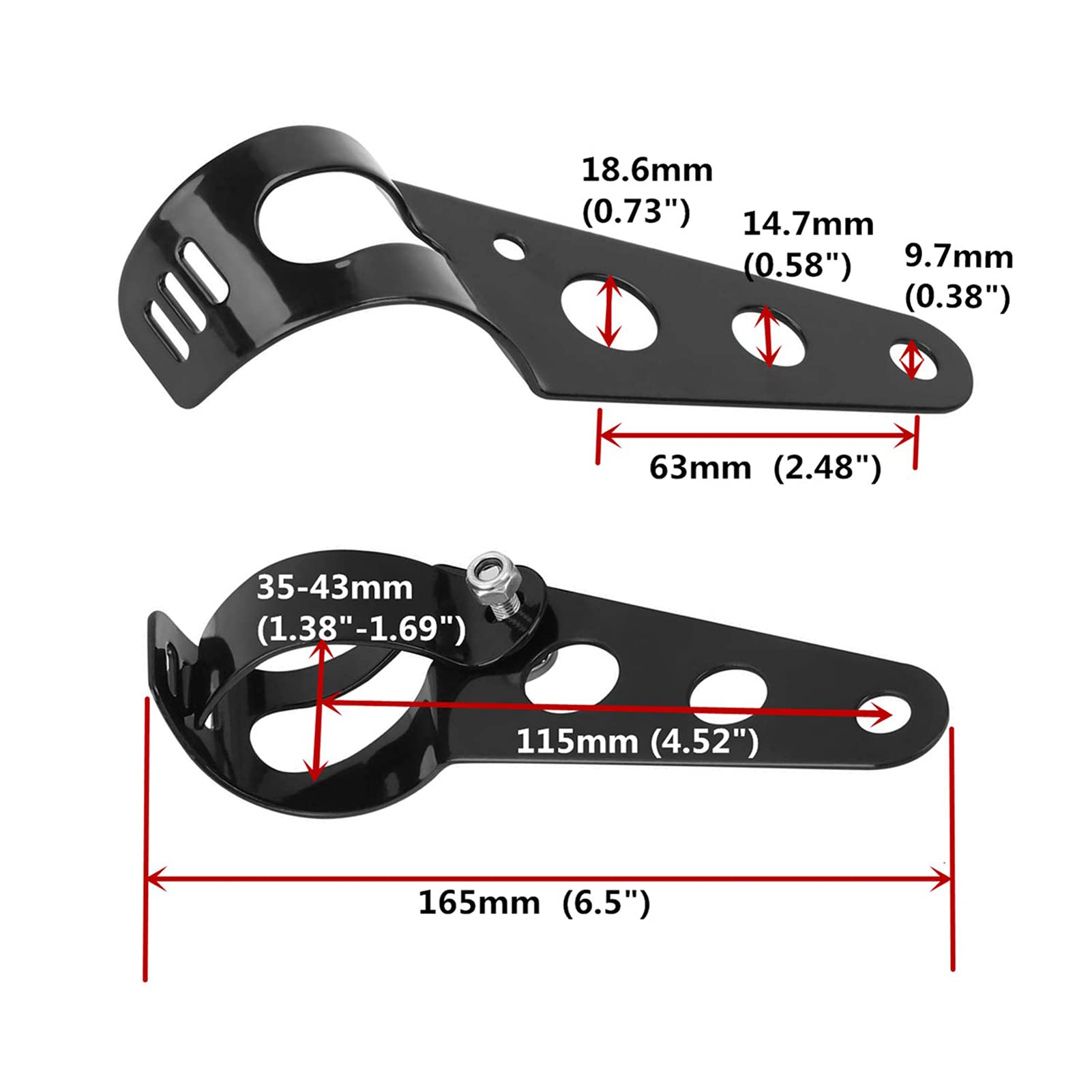 Anki Happigo Ankia Universal 33Mm-43Mm Metal Motorcycle Modified Headlight Mount Brackets Clamp Fork Ear For Motorcycle Chopper