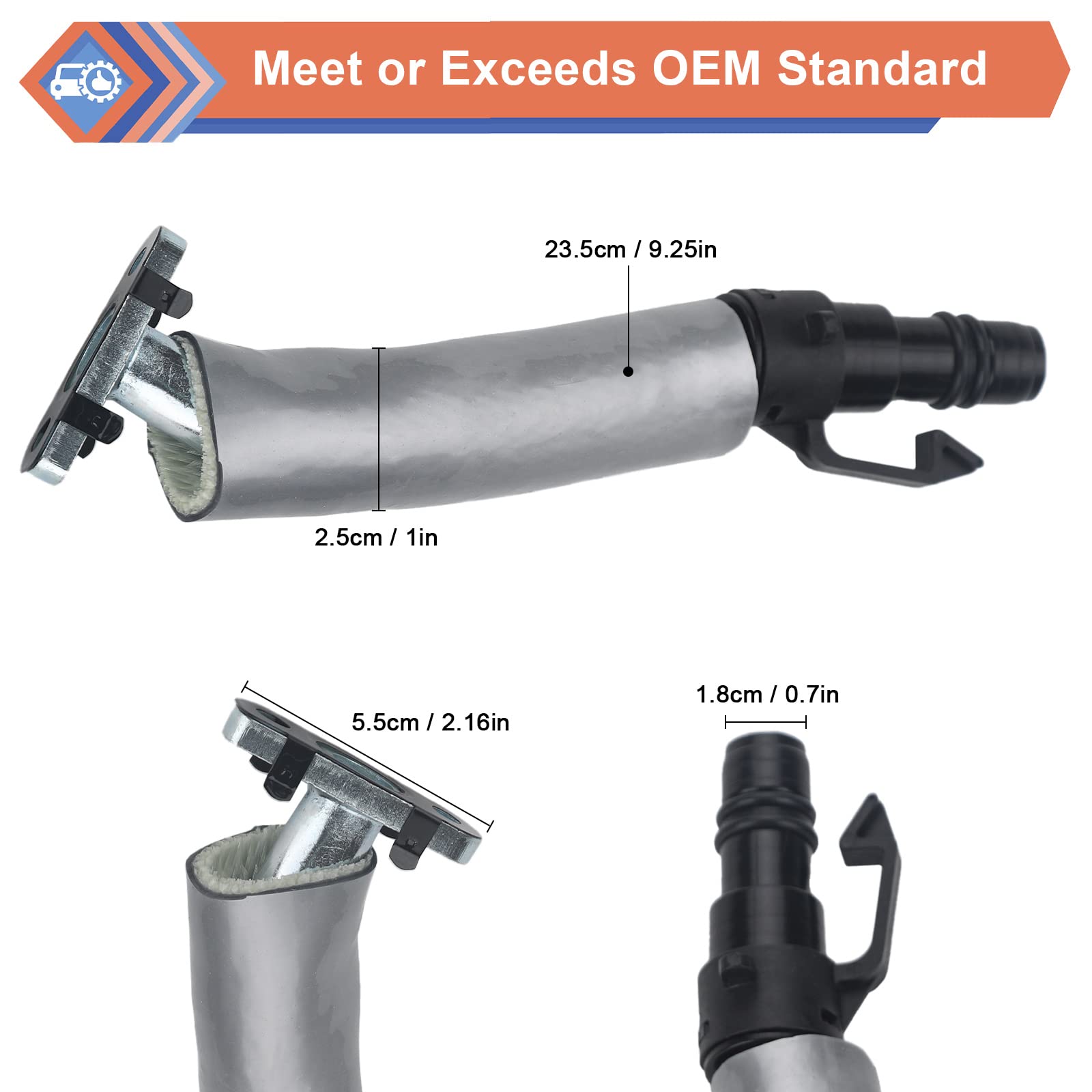 Zonfant Turbocharger Oil Return Tube Pipe Compatible With Chevy Buick Vehicle Cruze Sonic Trax Encore 1.4L, Engine Turbocharger Oil Return Line, Replaces#55569839 55587854