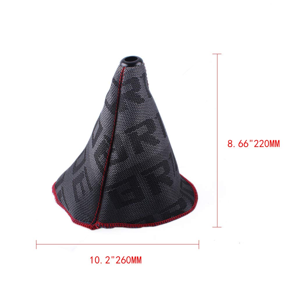 Universal Shift Boot Cover,Fabric Shifter Manual/Auto Shift Knob Boot Dust Cover (Gray)