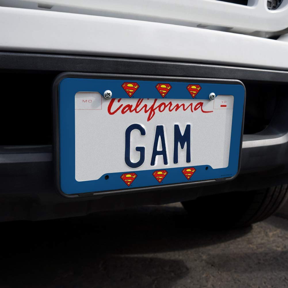 Graphics & More Superman Classic S Shield Logo License Plate Tag Frame