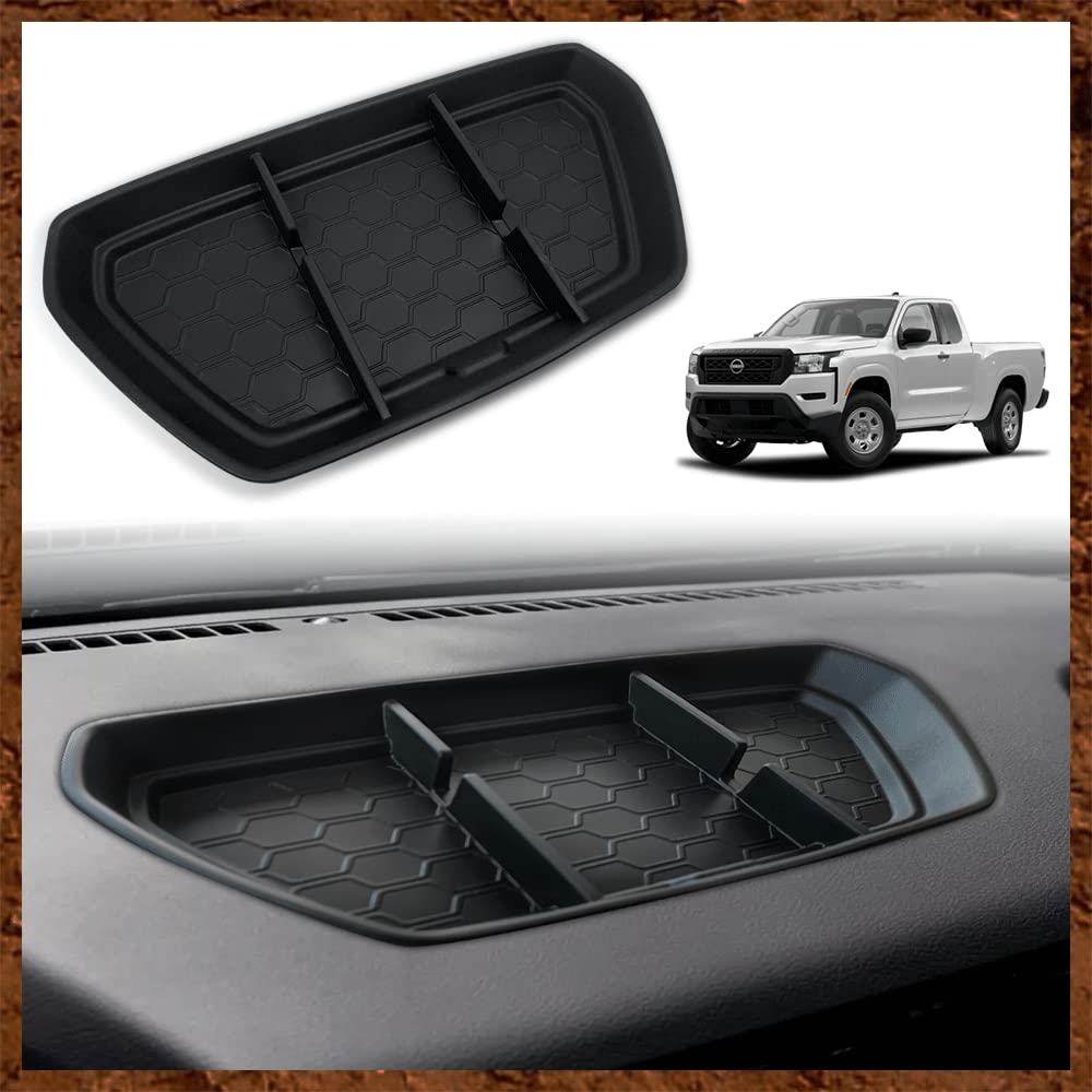 Muslogy for Frontier 2024 2023 Dashboard Storage Silicone Tray Insert Organizer Phone Holder Non-Slide Silicone Rubber Interior 