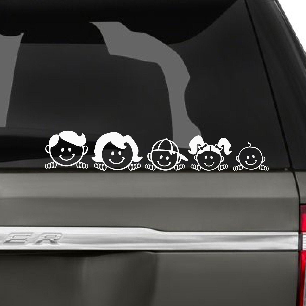 The Decal Guru 1403-Car-02-W Car, Window, Sticker, 5'' H X 25'' W, White
