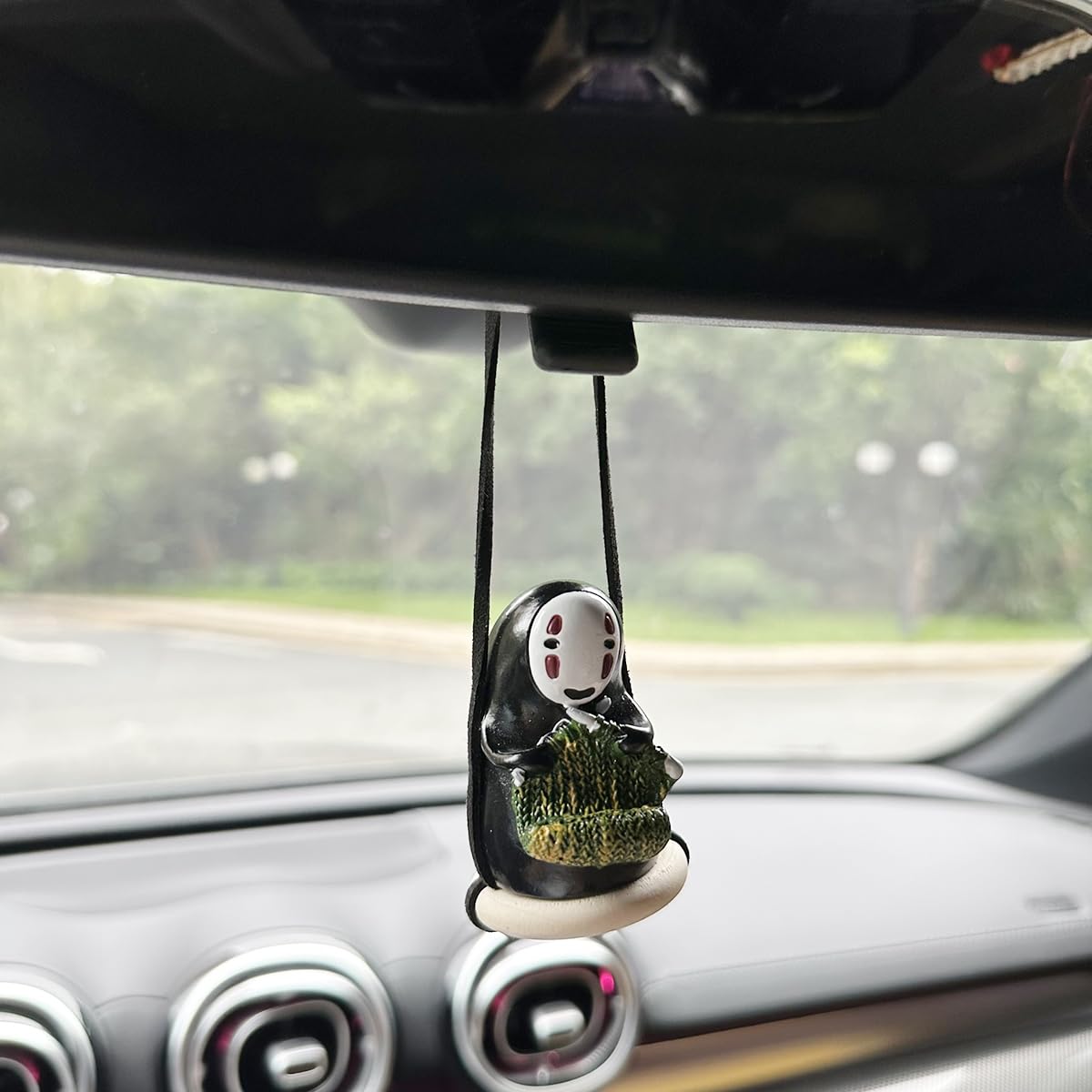 Anime Car Accessories Of No Face Man Car Pendant Hanging Swing, For Car Rear View Mirror Accessories Decoration Car Accessories
