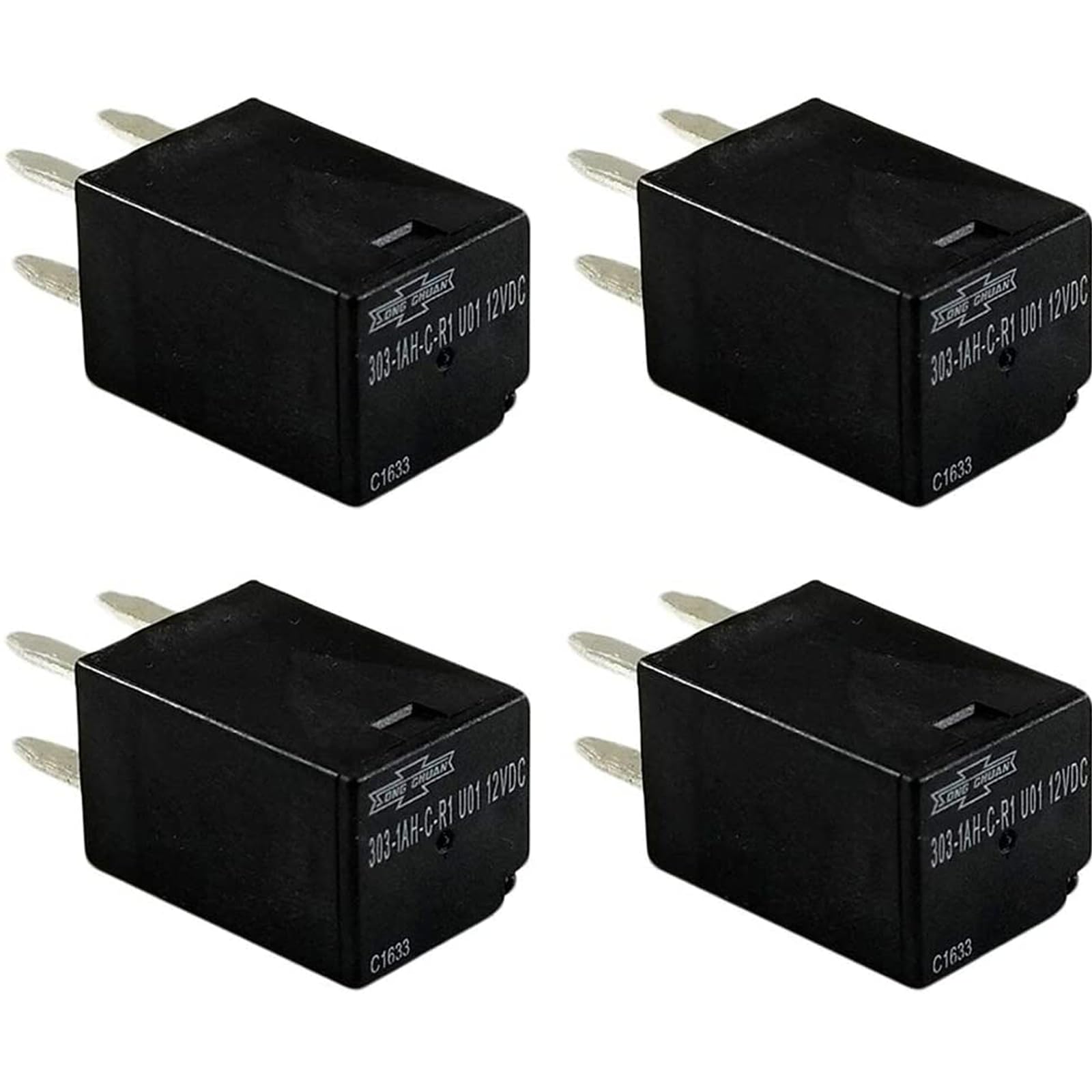 Automotive Purpose Relays 303-1Ah-C-R1-U01-12Vdc Spno 20A 12Vdc For Polaris Rzr Slingshot Ranger Sportsman Cooling Fan Relay (4 