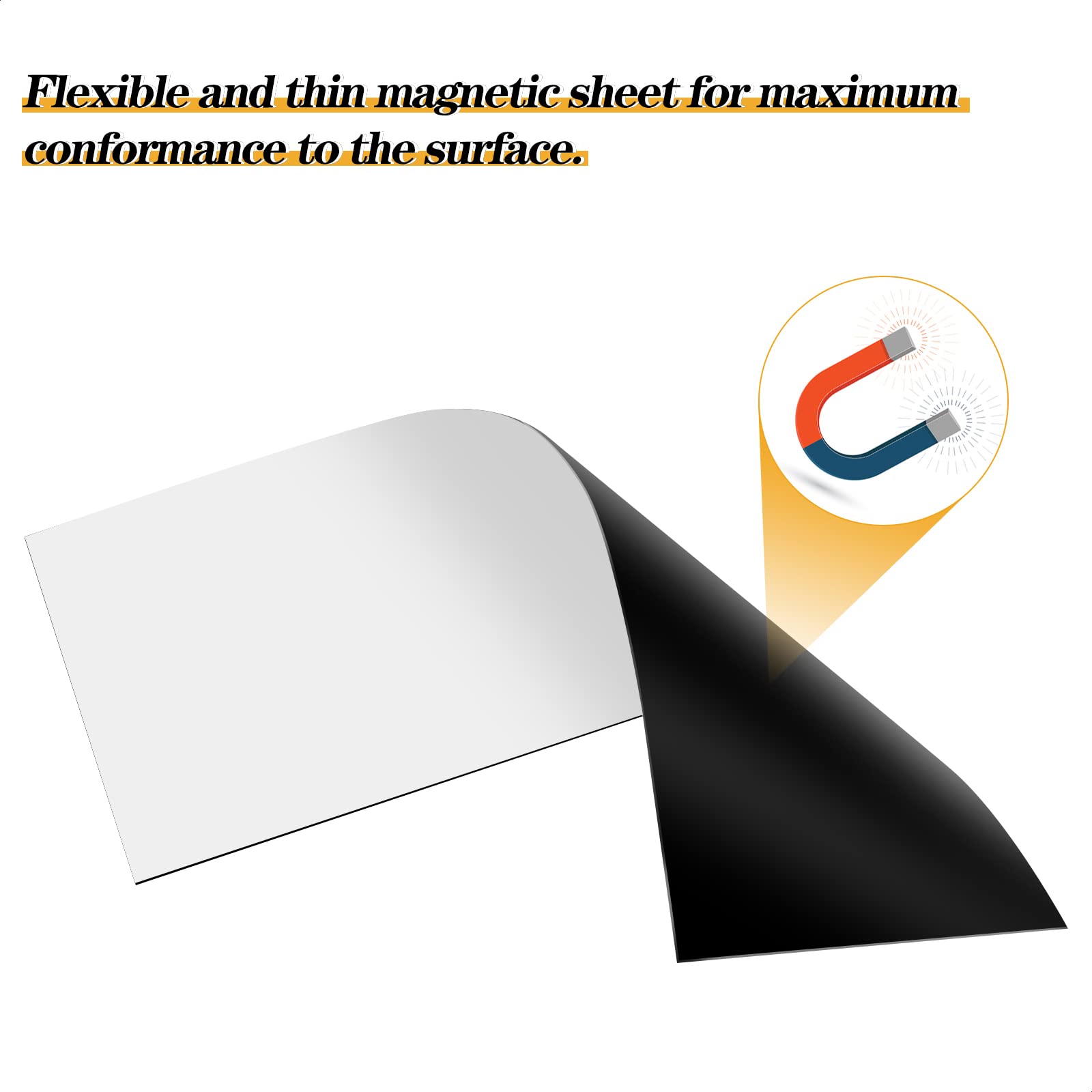 10 Pcs 12" X 4" Bumper Sticker Magnets, Flexible Magnetic Bumper Sticker Sheet With Self Adhesive, Turn Any Decal Into A Magnet