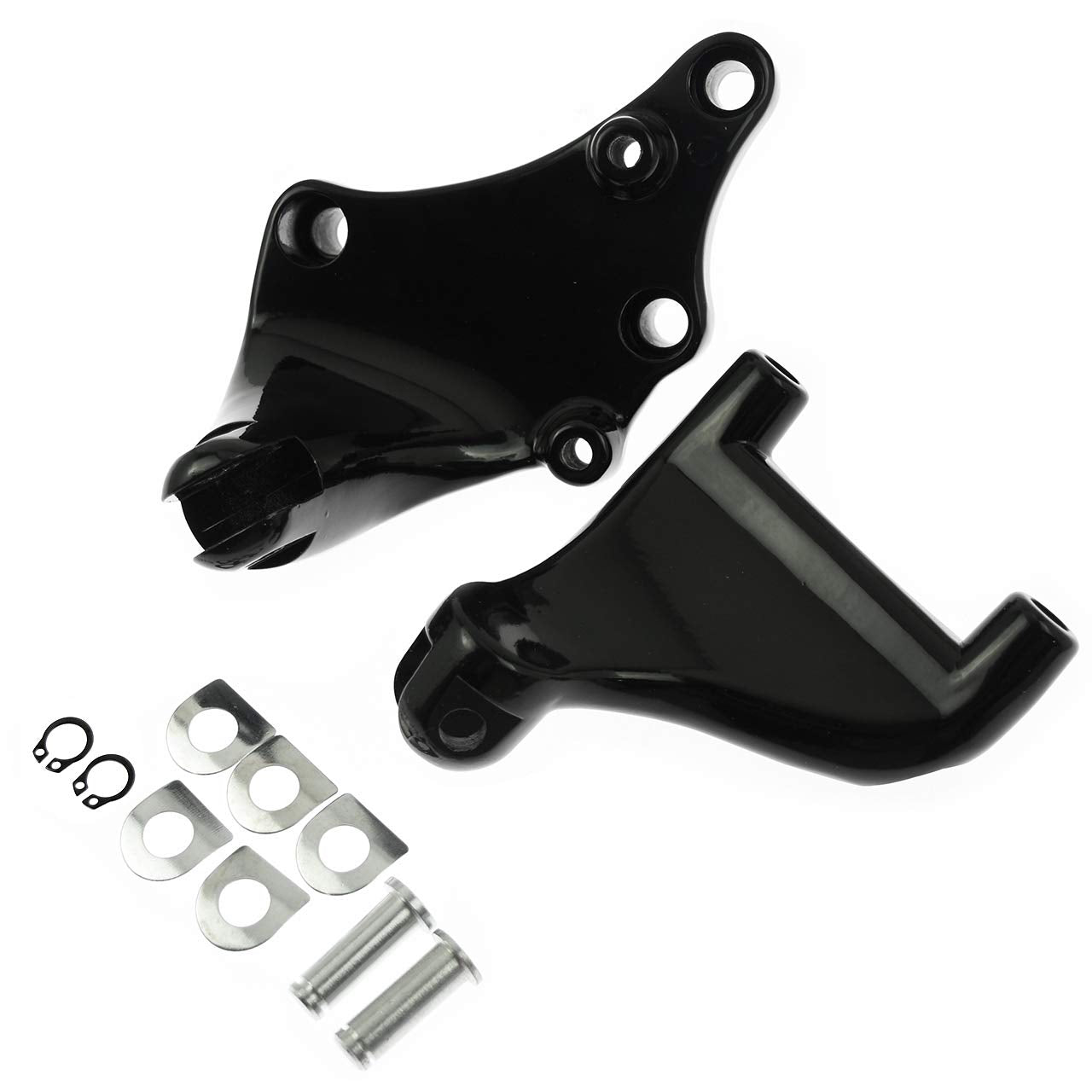 HDBUBALUS Motorcycle Rear Passenger Foot Pegs Footpegs Foot Rests Pedal & Mount Fit for Harley Sportster Iron XL 883 1200 Forty