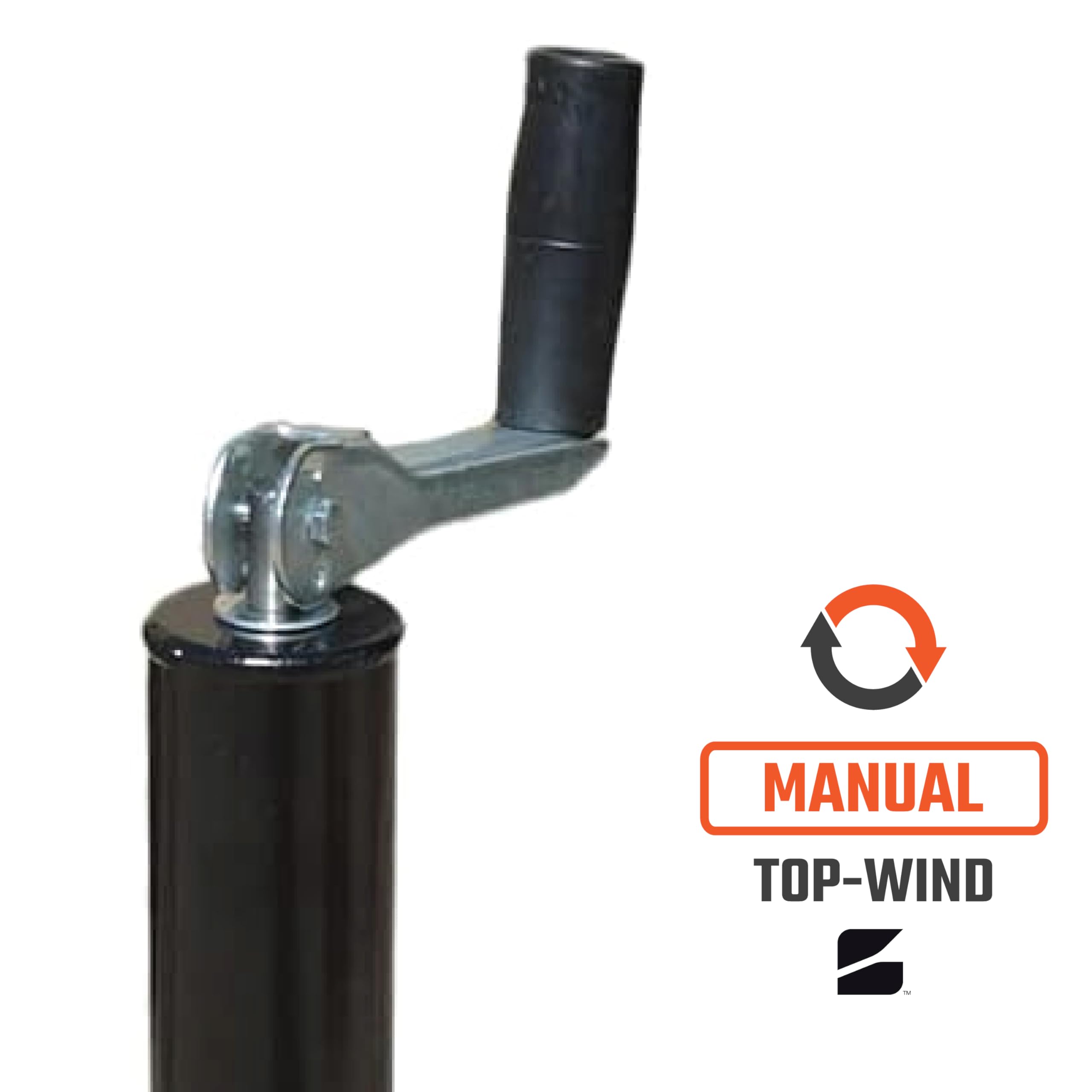 Bastion Distribution Top-Wind A-Frame Trailer Jack | 5000Lb Capacity A-Frame | Great For Trailers, Boats, Campers, & More | Powd