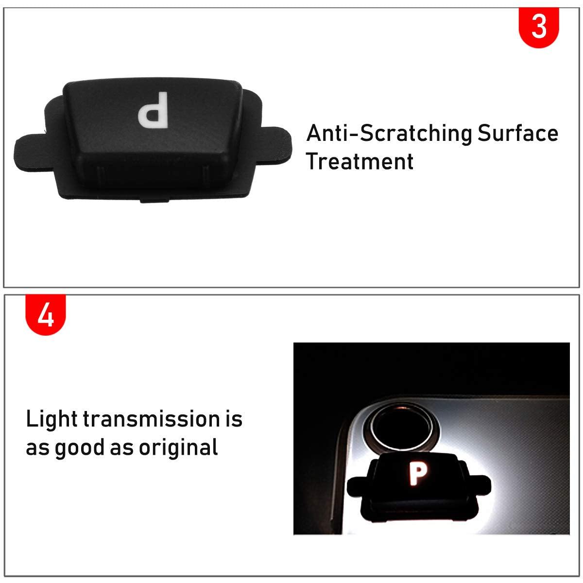 Jaronx Compatible With Bmw Gear Shift P Button, Gear Shift Knob Lever Parking Button Cover Replacement Compatible With Bmw 3' F3