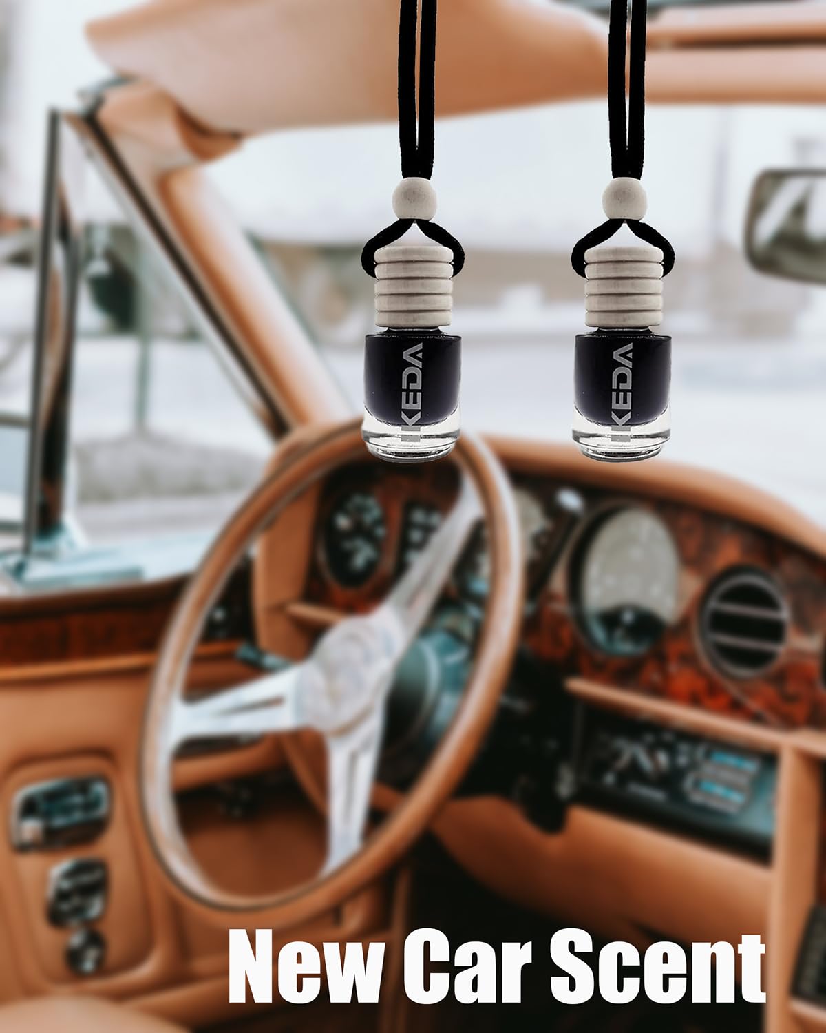 Ikeda Fragrance Car Air Freshener | 4Ml Automotive Scents | 45-Days Long Lasting Fragrance | Automobile Hanging Diffuser Bottles