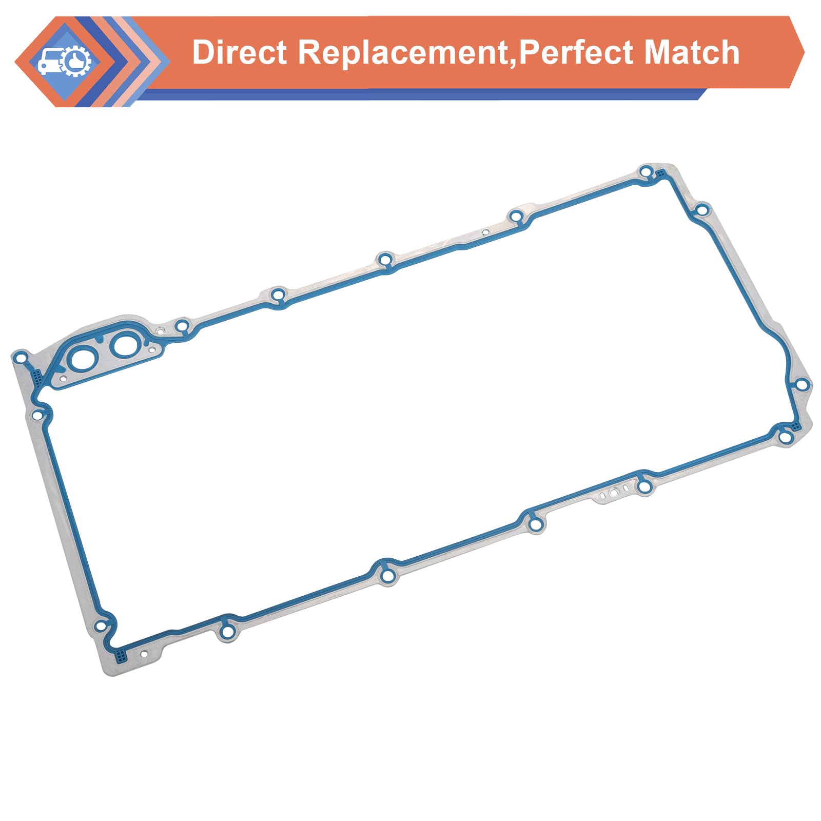 Zonfant Engine Oil Pan Gasket Set, Compatible With 4.8L 5.3L 6.0L 6.2L Chevy Silverado, Suburban, Tahoe, Trailblazer, Gmc Sierra