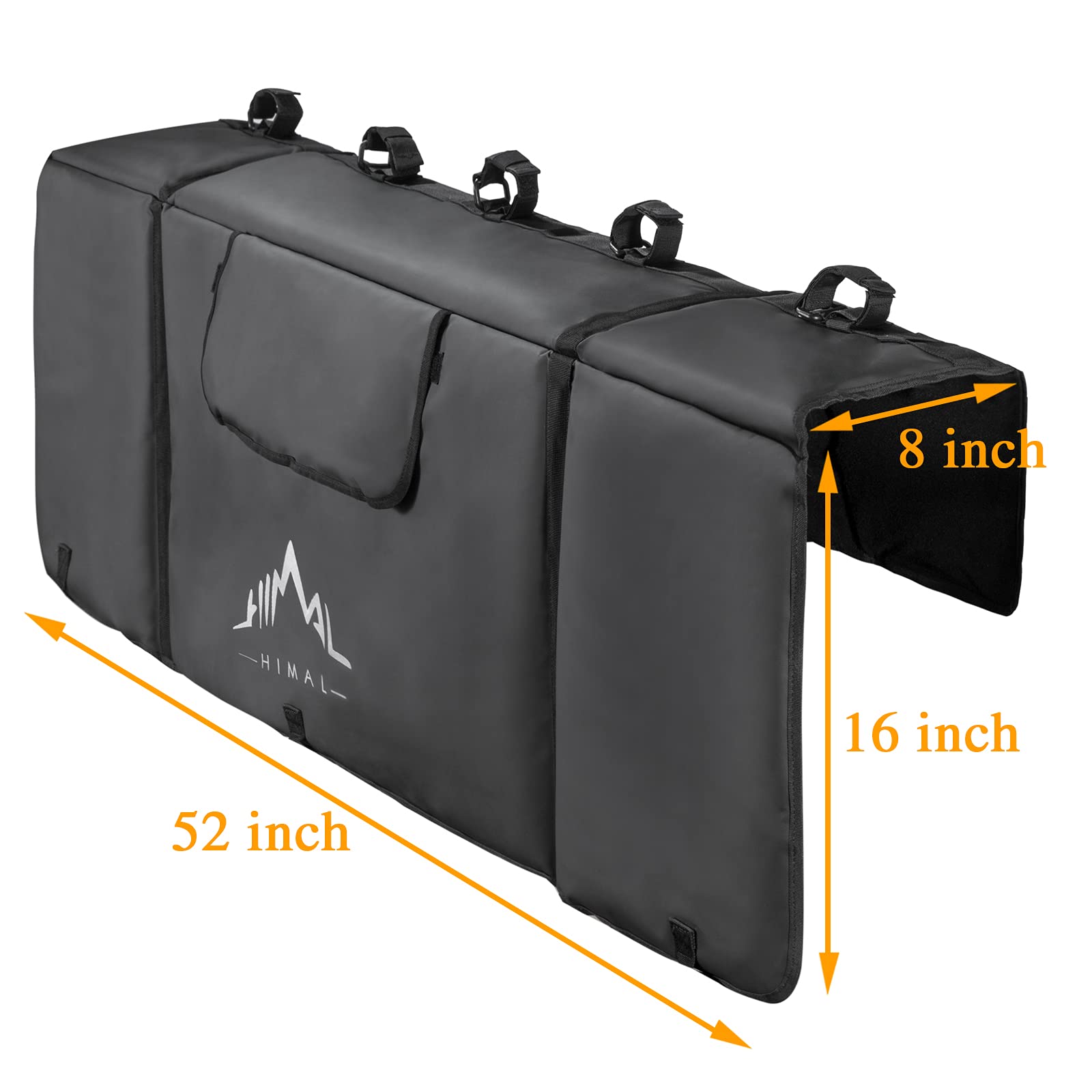 Himal Outdoors Tailgate Pad for Mountain Bikes - Fits 5 Bikes, Small, Plastic, Model TPUS-TailgatePad-FH, Tailgate Protection with Tool Pockets